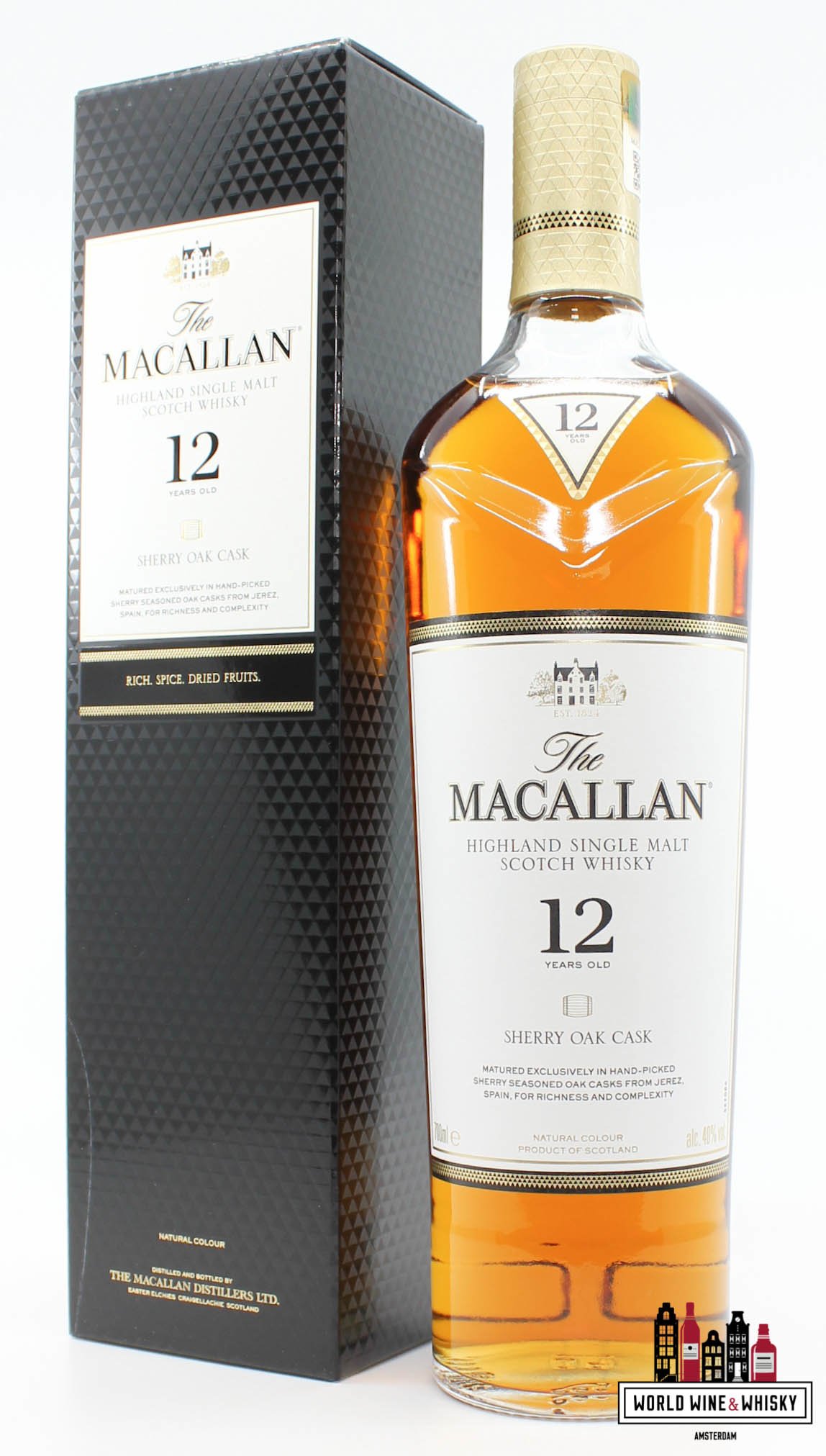 Macallan 12 Year Old Sherry Oak Cask Single Malt Scotch Whisky