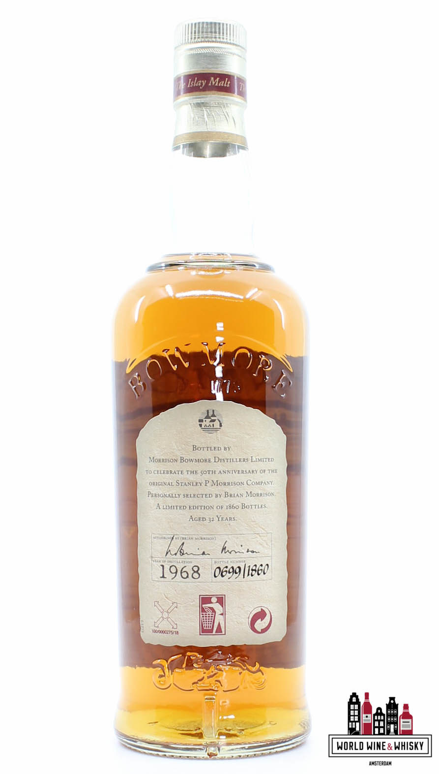 Bowmore Bowmore 32 Years Old 1968 2000 - 50th Anniversary of the Original Stanley P. Morrison Company 45.5% (1 of 1860)