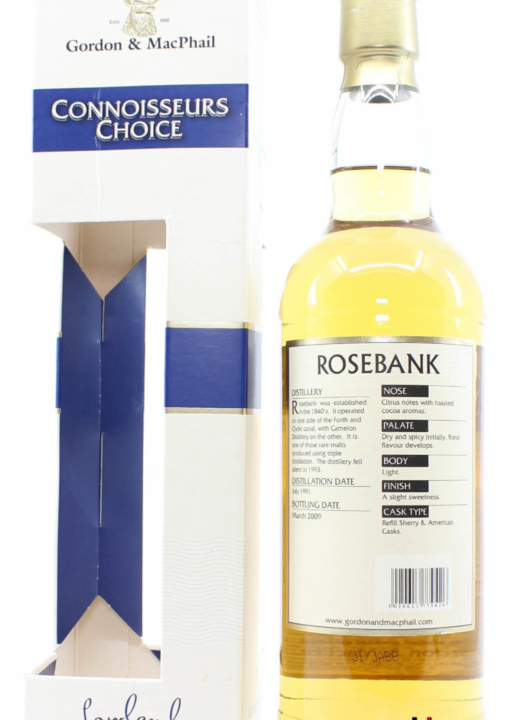 Rosebank Rosebank 17 Years Old 1991 2009 - Connoisseurs Choice - Gordon & MacPhail 43%