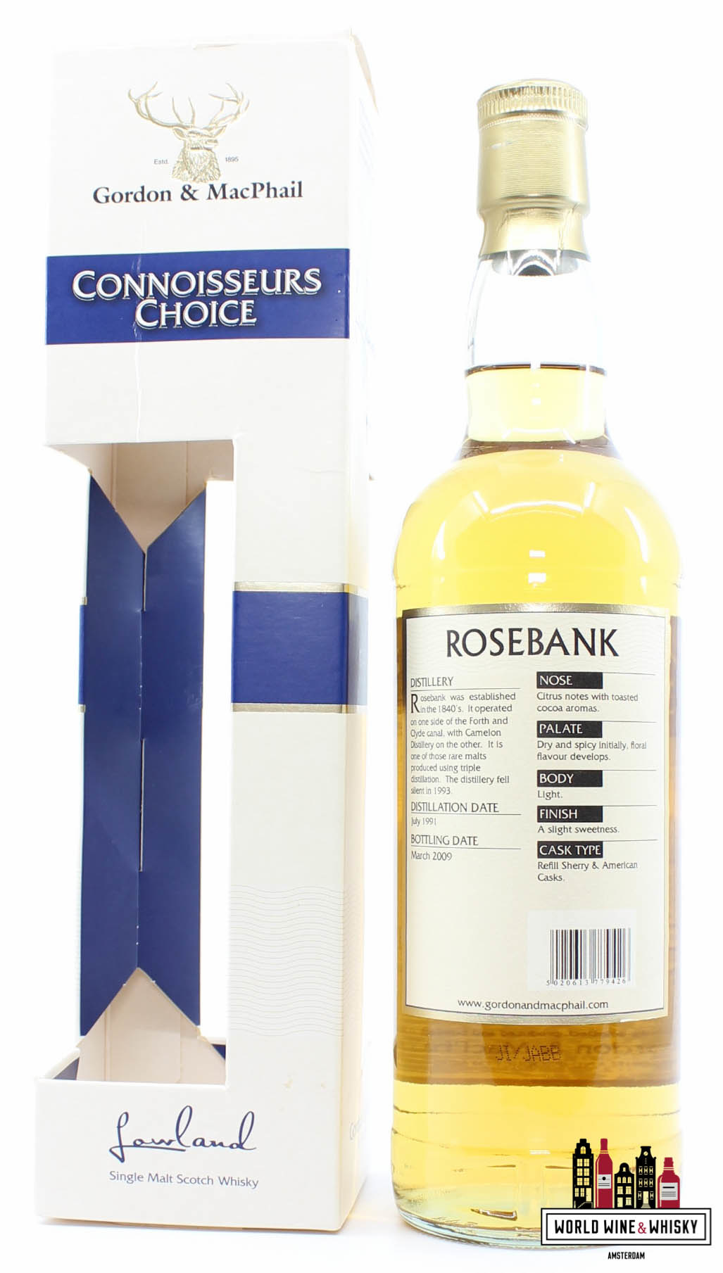 Rosebank Rosebank 17 Years Old 1991 2009 - Connoisseurs Choice - Gordon & MacPhail 43%