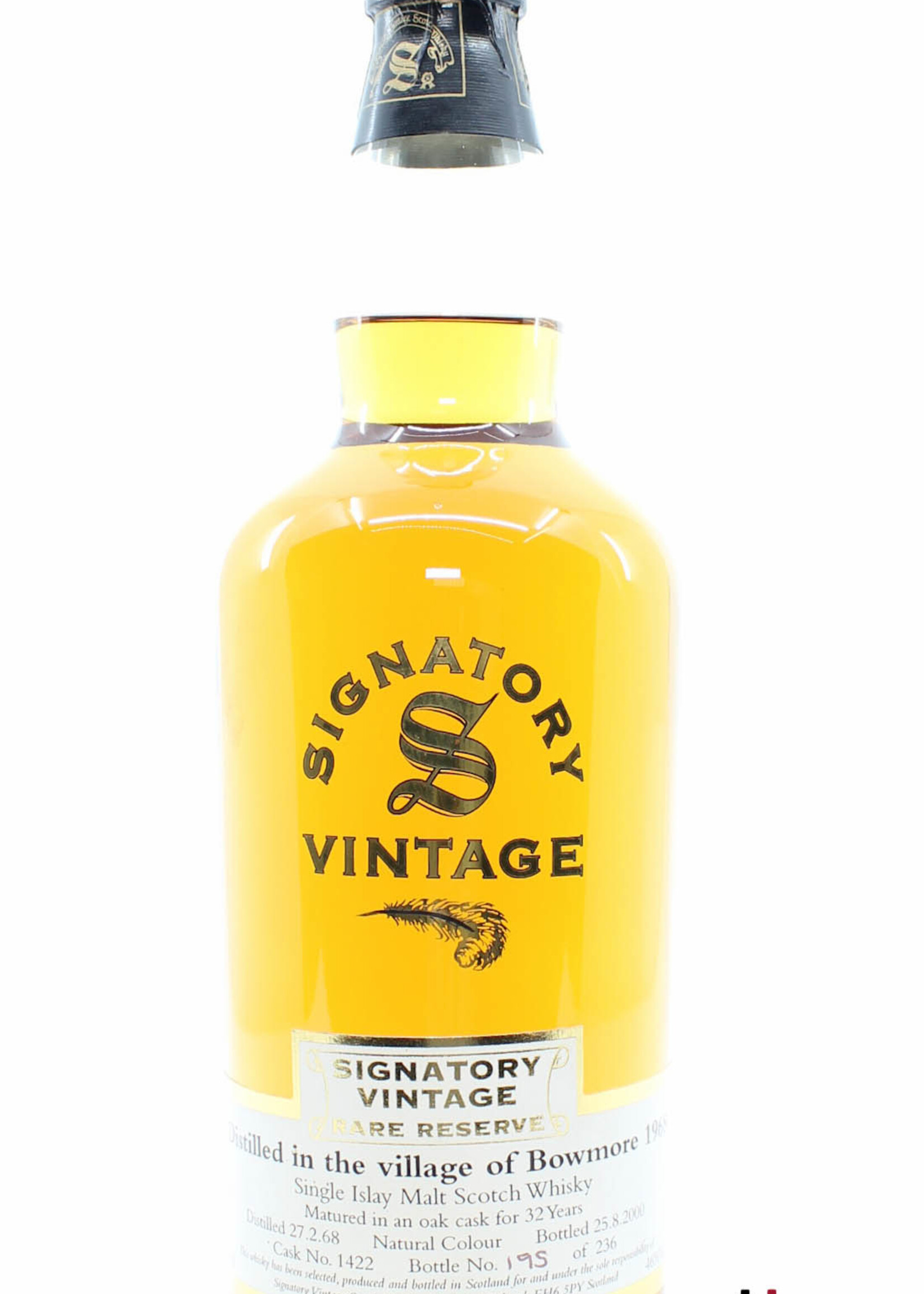 Bowmore Bowmore 32 Years Old 1968 2000 - Cask 1422 - Signatory Vintage - Rare Reserve 46% (1 of 236)