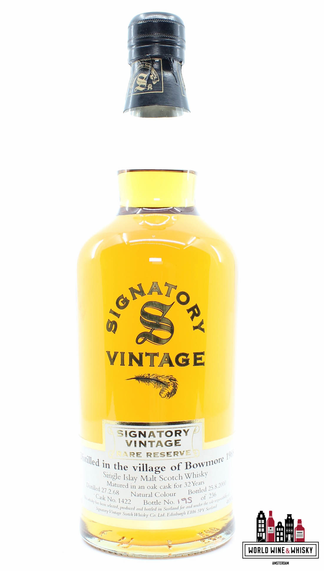 Bowmore Bowmore 32 Years Old 1968 2000 - Cask 1422 - Signatory Vintage - Rare Reserve 46% (1 of 236)