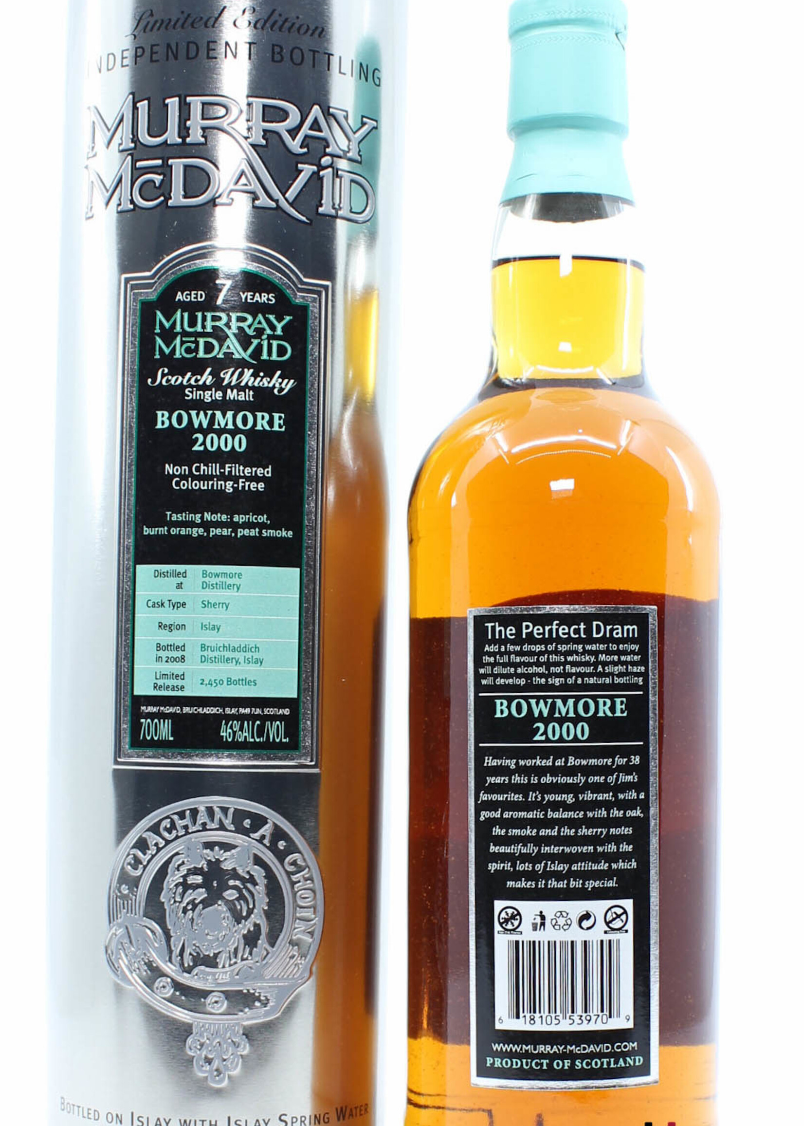 Bowmore Bowmore 7 Years Old 2000 2008 - Murray McDavid 46% (1 of 2450)