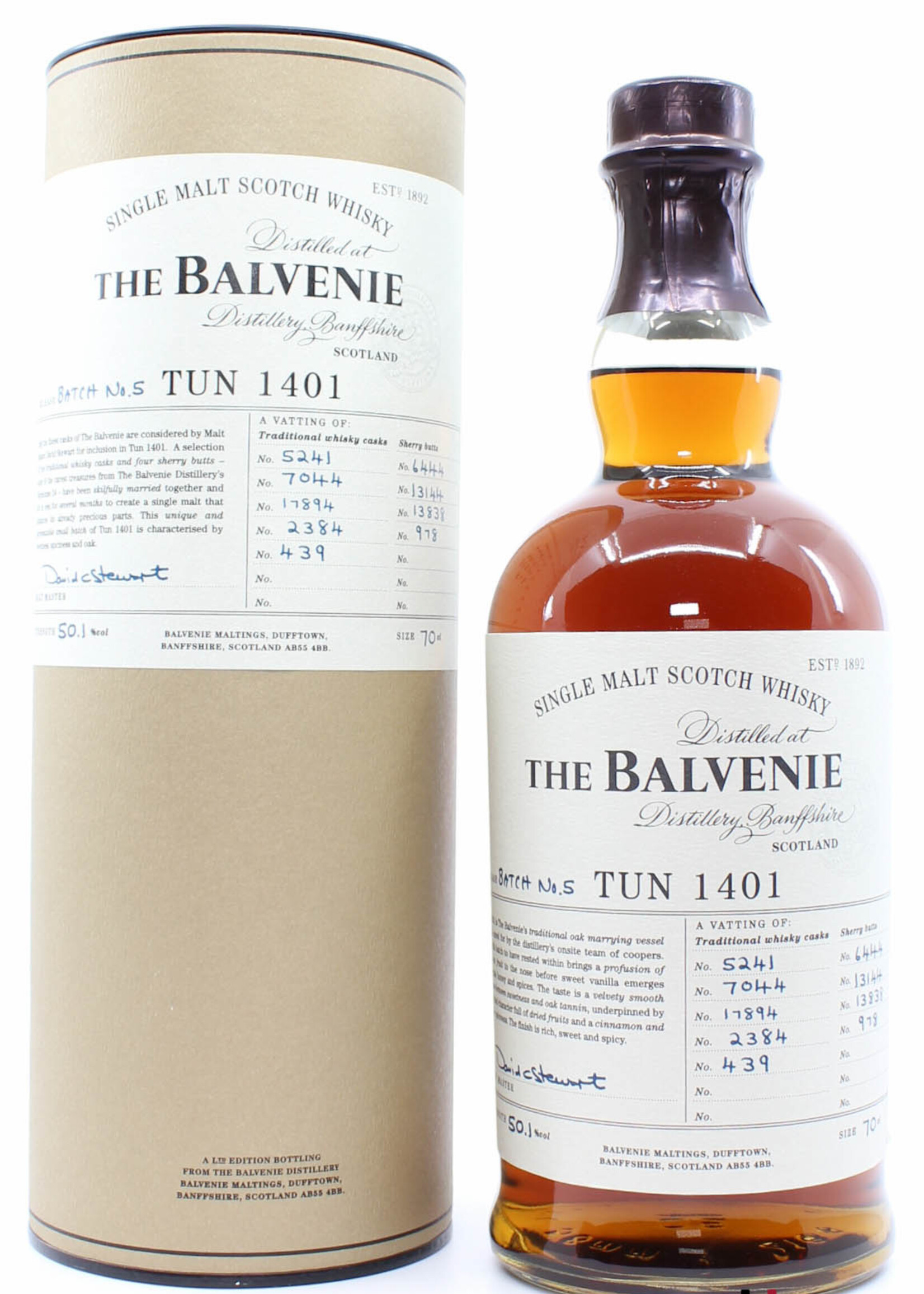 Balvenie Balvenie Tun 1401 Release Batch No. 5 2012 50.1% (1 of 2862)