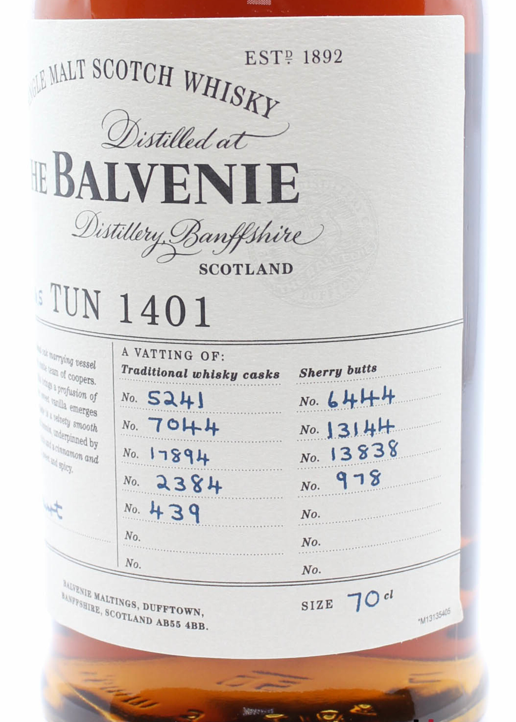 Balvenie Balvenie Tun 1401 Release Batch No. 5 2012 50.1% (1 of 2862)
