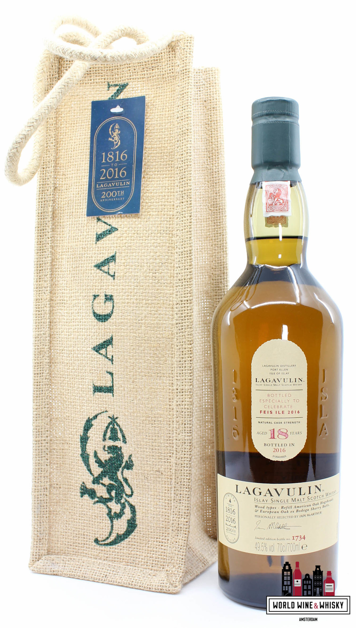 Lagavulin Lagavulin 18 Years Old 2016 - Feis Ile 2016 - 200th Anniversary 49.5% (1 of 6000)