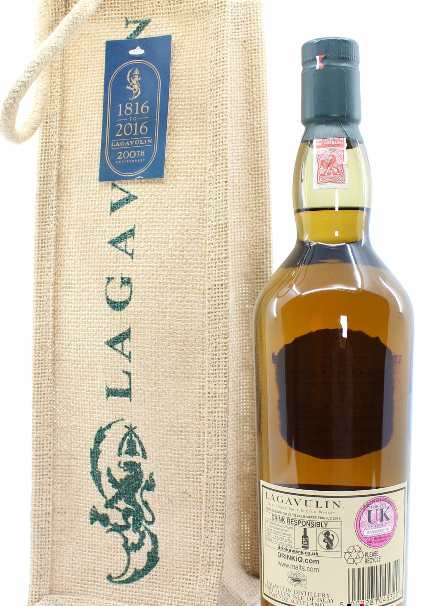 Lagavulin Lagavulin 18 Years Old 2016 - Feis Ile 2016 - 200th Anniversary 49.5% (1 of 6000)