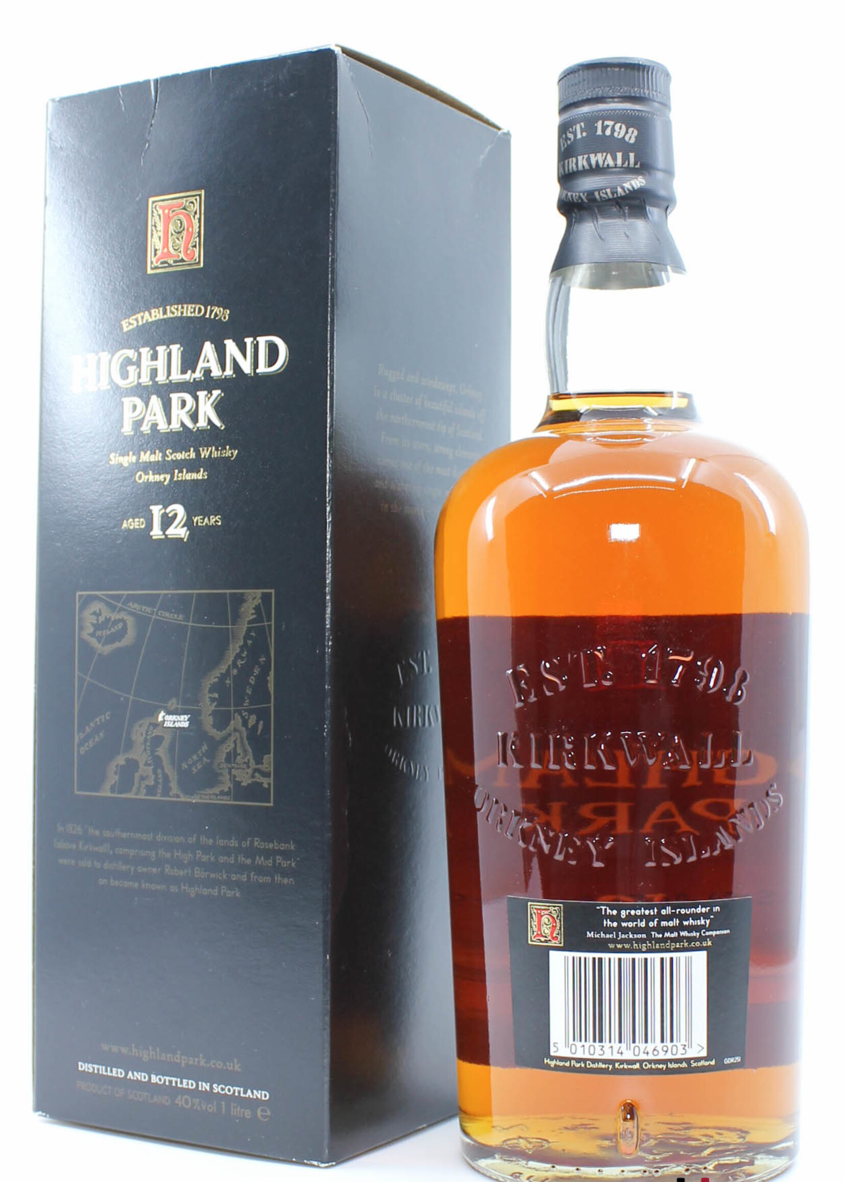 Highland Park Highland Park 12 Years Old - Sunset Label, Old Label 40% 1000ml (1 Liter)