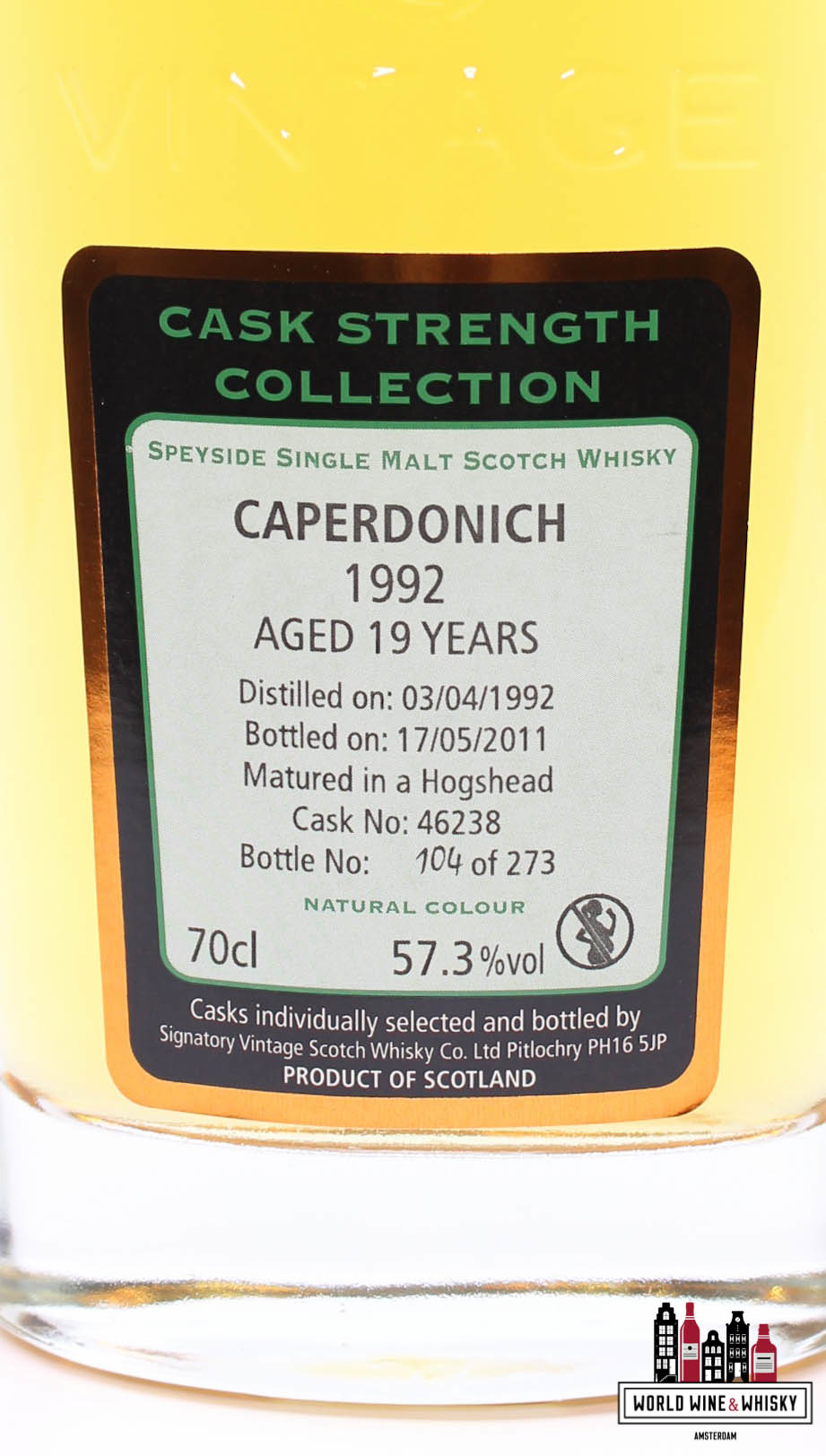 Caperdonich Caperdonich 19 Years Old 1992 2011 - Cask Strength Collection - Signatory Vintage - Cask 46238 57.3% (1 of 273)