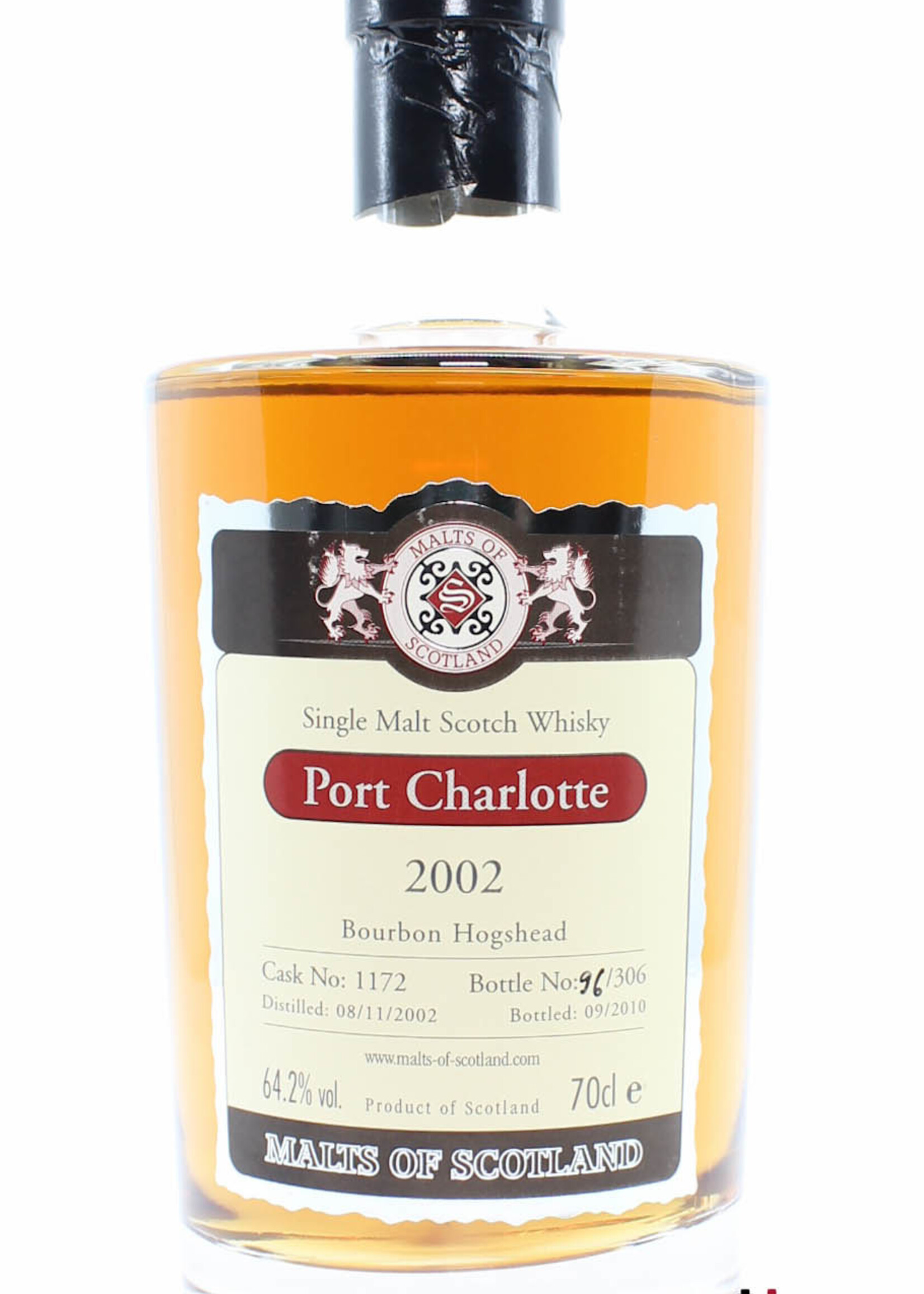 Bruichladdich Bruichladdich 2002 2010 - Port Charlotte - Cask 1172 - Malts of Scotland 64.2% (1 of 306)