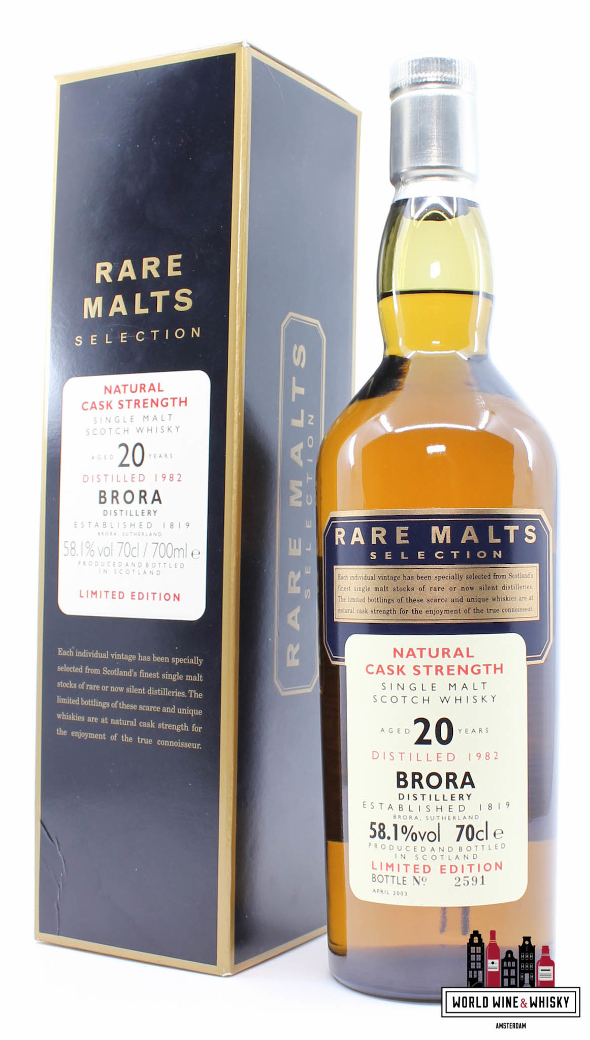 Brora Brora 20 Years Old 1982 2003 - Rare Malts Selection - Natural Cask Strength 58.1% (Closed Distillery)