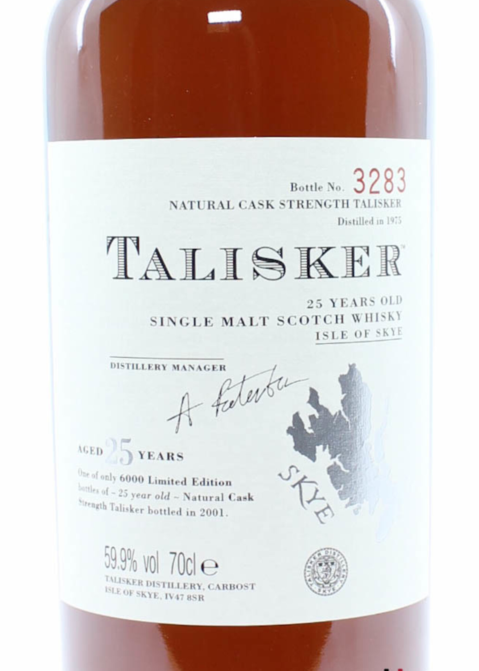 Talisker Talisker 25 Years Old 1975 2001 - Natural Cask Strength 59.9% (1 of 6000)