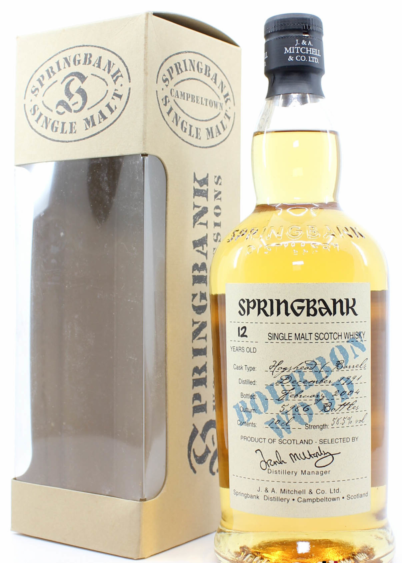 Springbank Springbank 12 Years Old 1991 2004 - Bourbon Wood - Wood Expressions Series 58.5% (1 of 5986)
