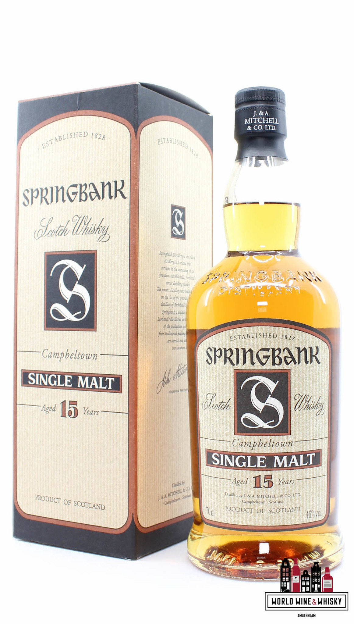 Springbank 15 Years Old - Beige Label - Old Bottling 46% - World