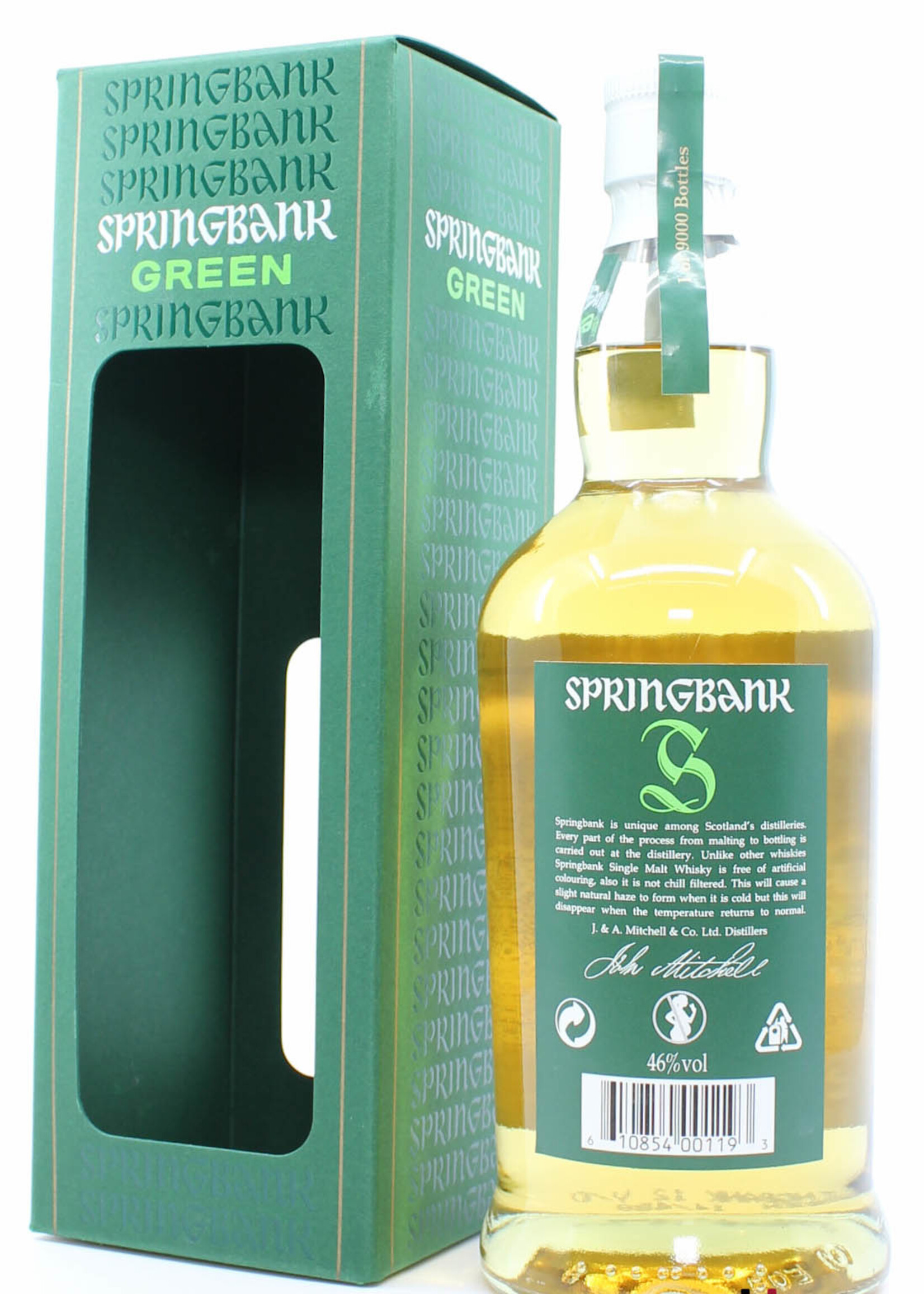 Springbank Springbank 12 Years Old 2014 - Green - Bourbon Cask Matured 46% (1 of 9000)