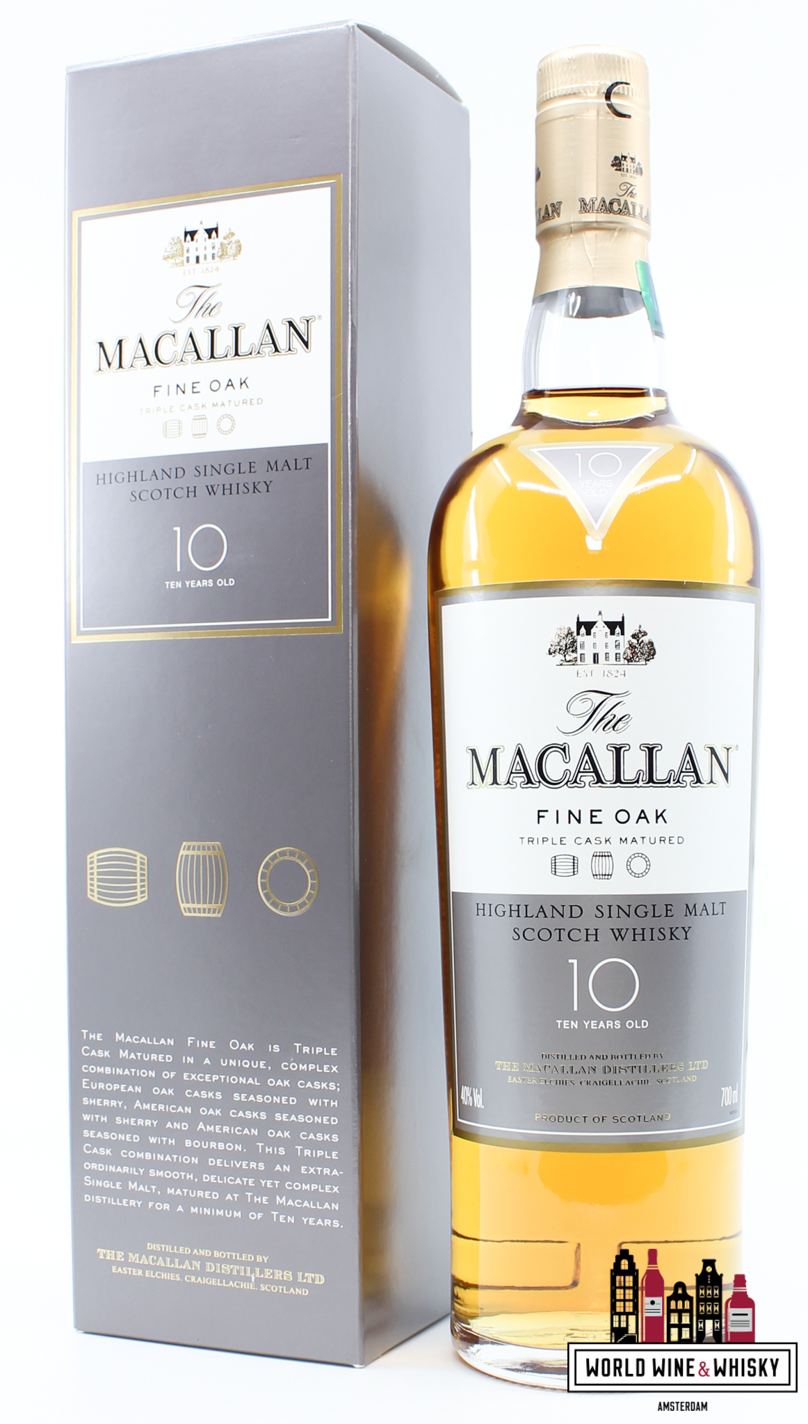 Macallan 10 Years Old - Fine Oak Triple Cask Matured 40% 700ml