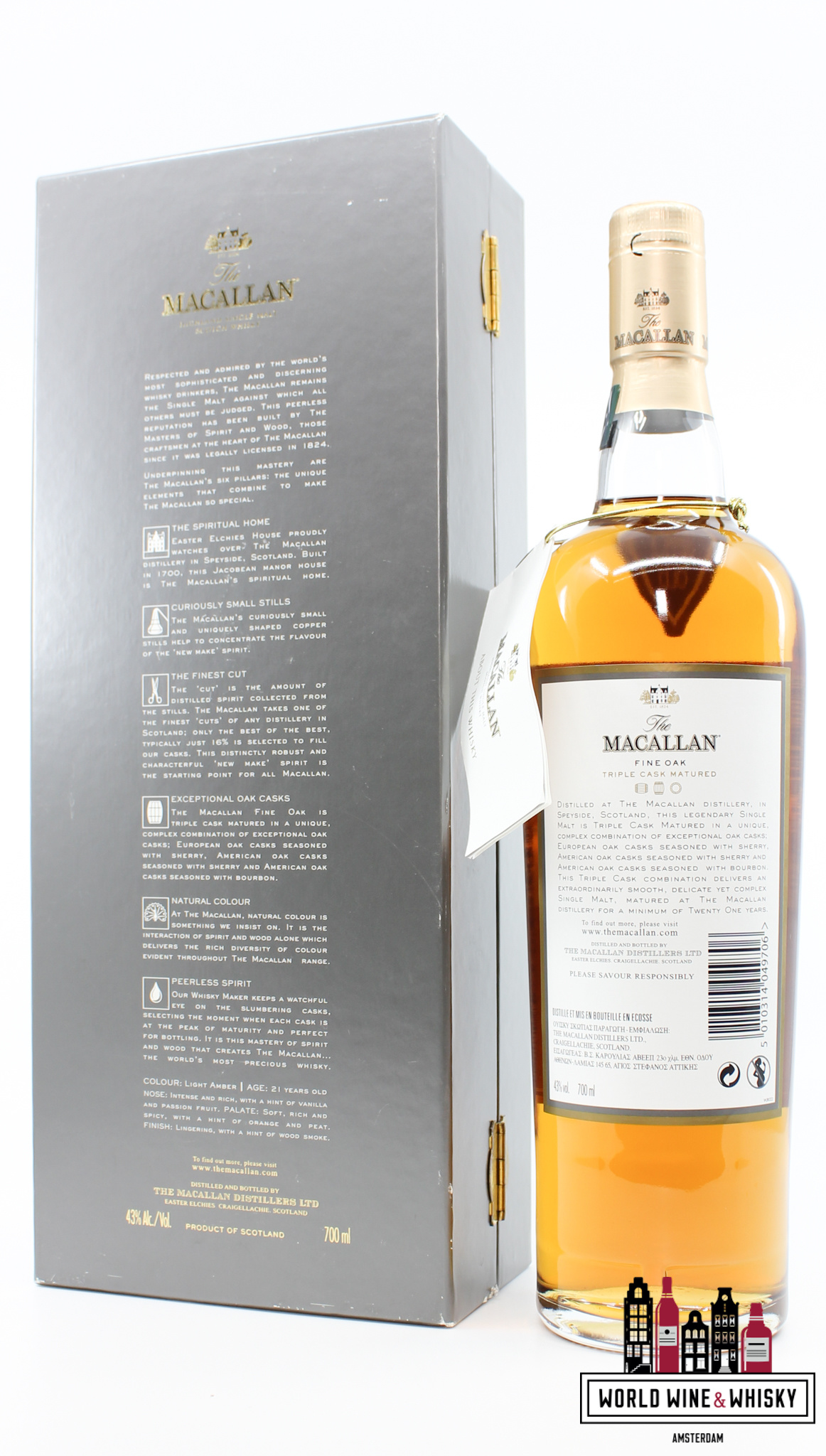 Macallan Macallan 21 Years Old - Fine Oak Triple Cask Matured 43% (in luxury case)