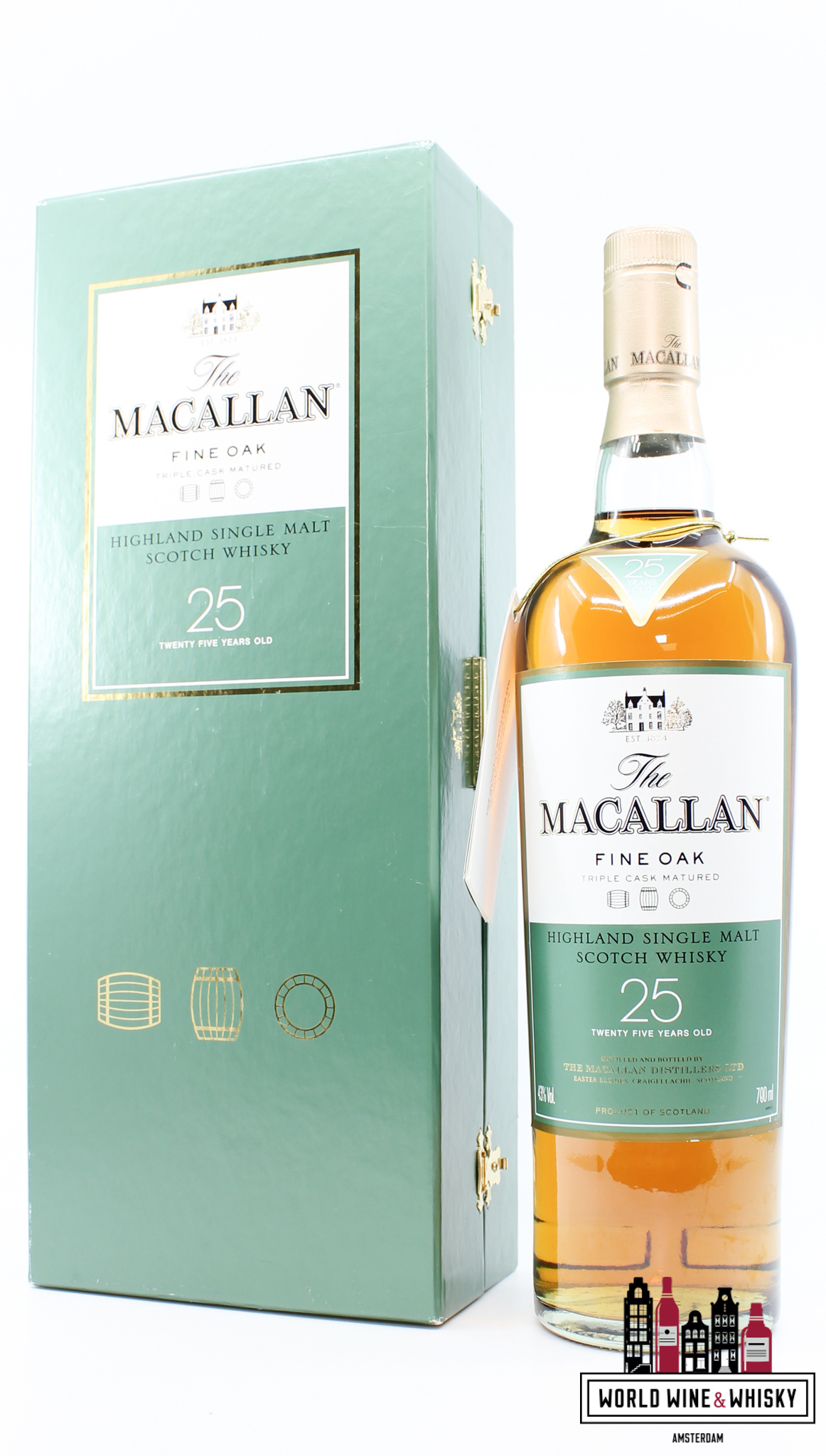 Macallan Macallan 25 Years Old 2008 - Fine Oak Triple Cask Matured 43% (in luxury case)