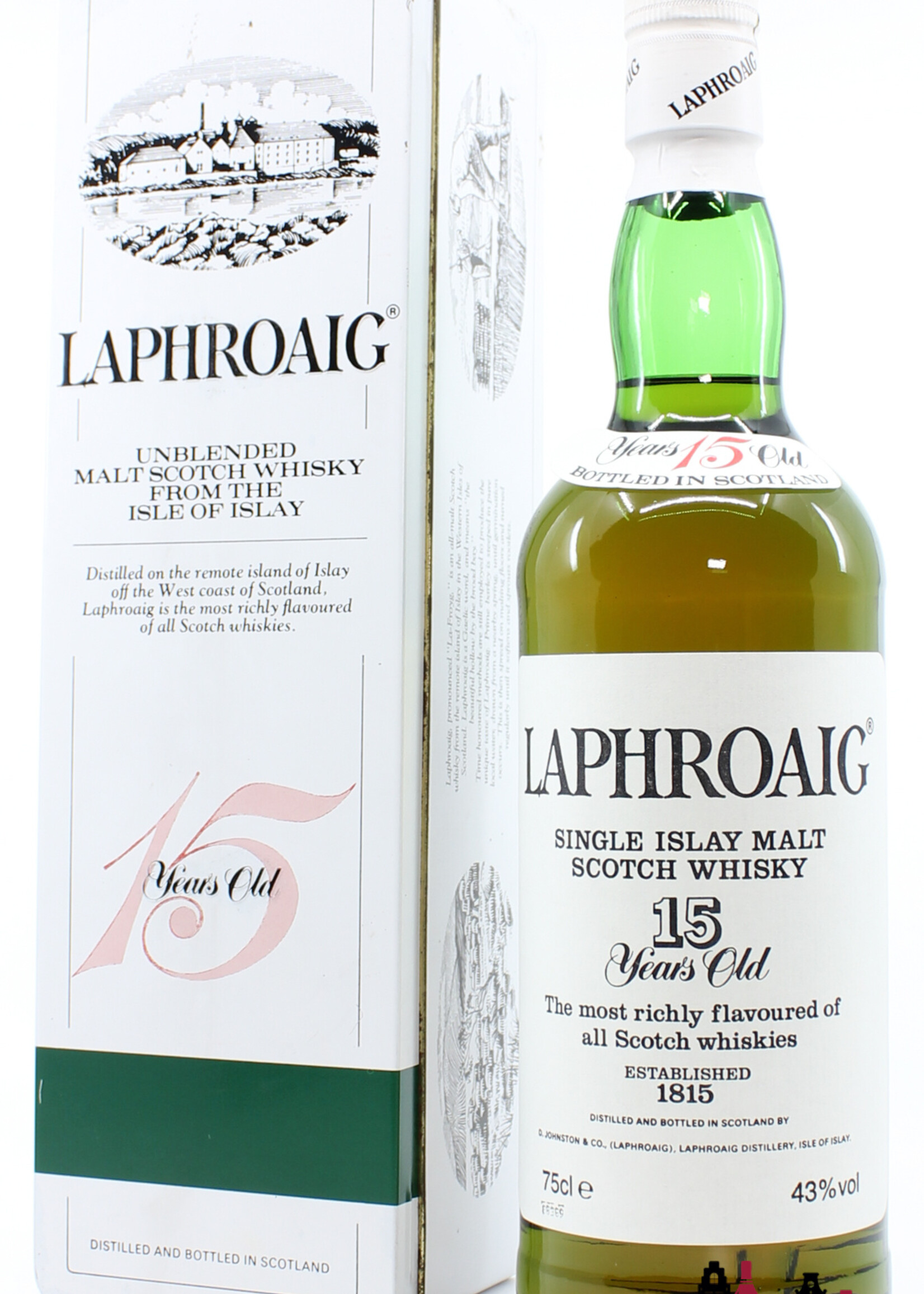 Laphroaig Laphroaig 15 Years Old - Single Islay Malt Scotch Whisky - 80's Bottling - 43% 750ml