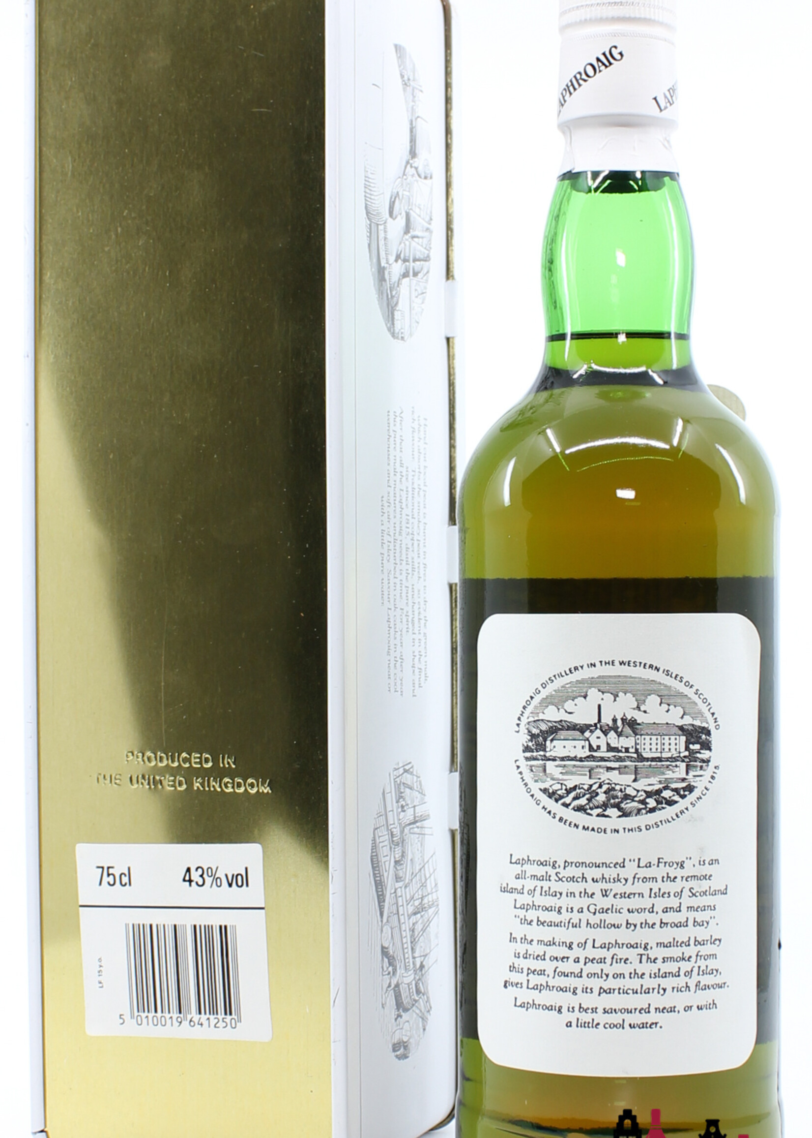 Laphroaig Laphroaig 15 Years Old - Single Islay Malt Scotch Whisky - 80's Bottling - 43% 750ml