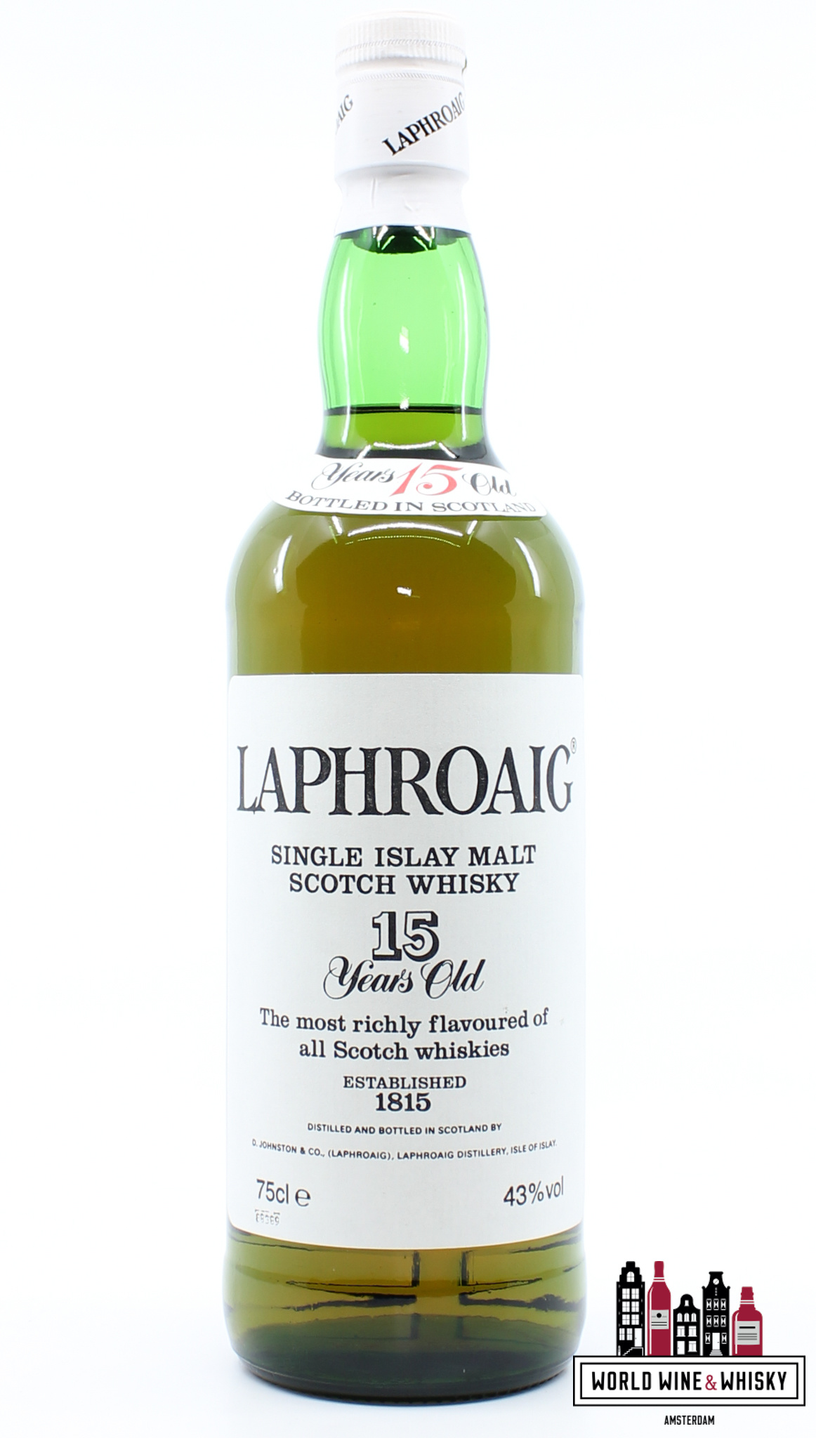 Laphroaig Laphroaig 15 Years Old - Single Islay Malt Scotch Whisky - 80's Bottling - 43% 750ml