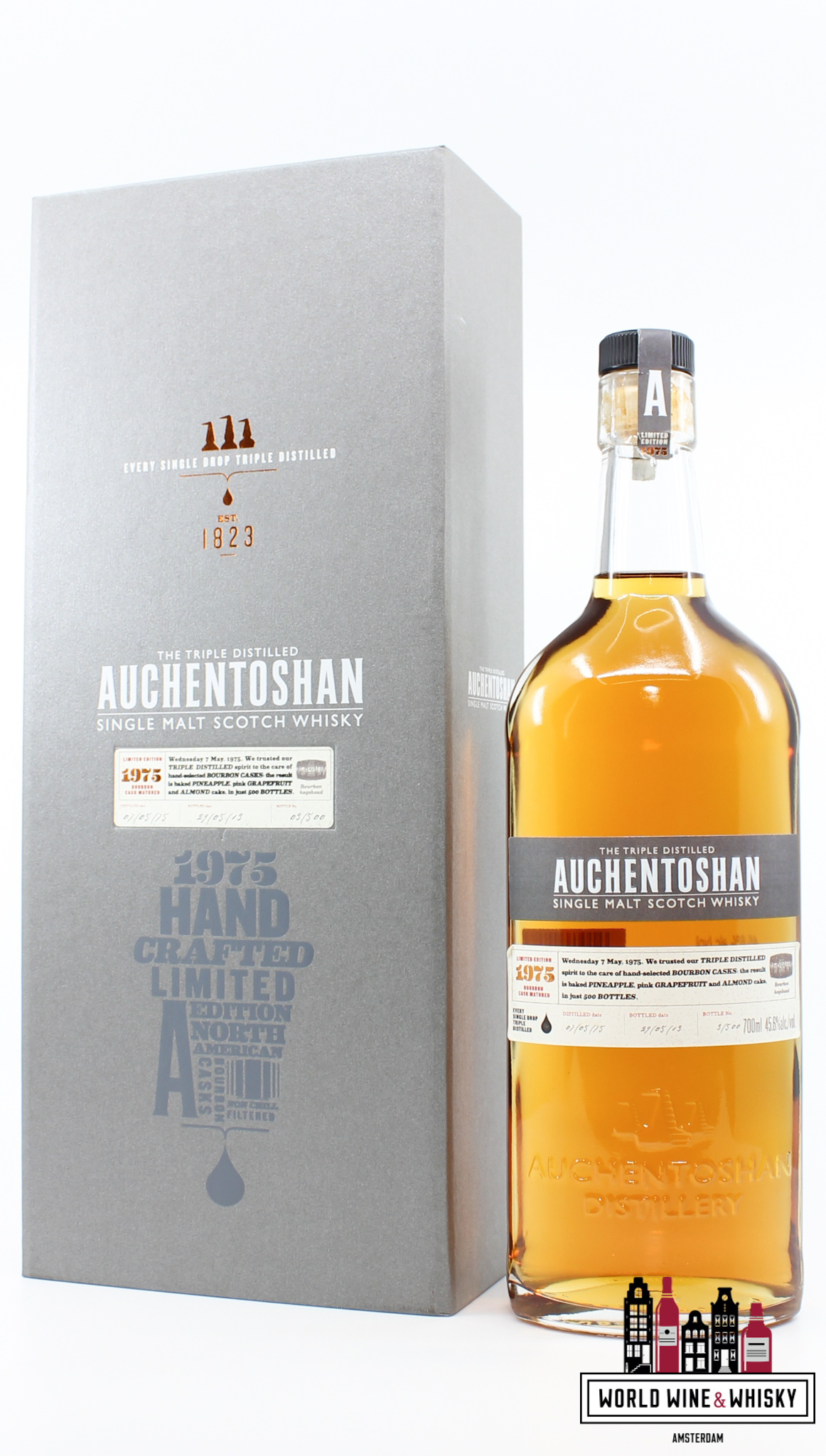 Auchentoshan Auchentoshan 38 Years Old 1975 2013 - Limited Edition - Travel Retail Exclusive 45.6% (1 of 500)