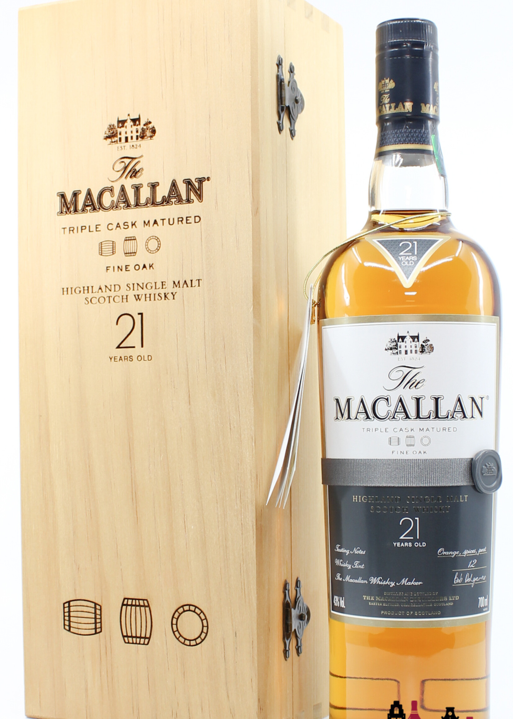 The Macallan Macallan 21 Years Old 2011 - Fine Oak Triple Cask Matured 43% (In luxury wooden case)