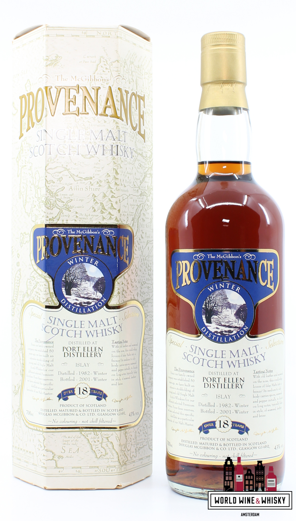 Port Ellen Port Ellen 18 Year Old 1982 2001 Winter - McGibbon's Provenance - Douglas McGibbon 43% (Closed Distillery)