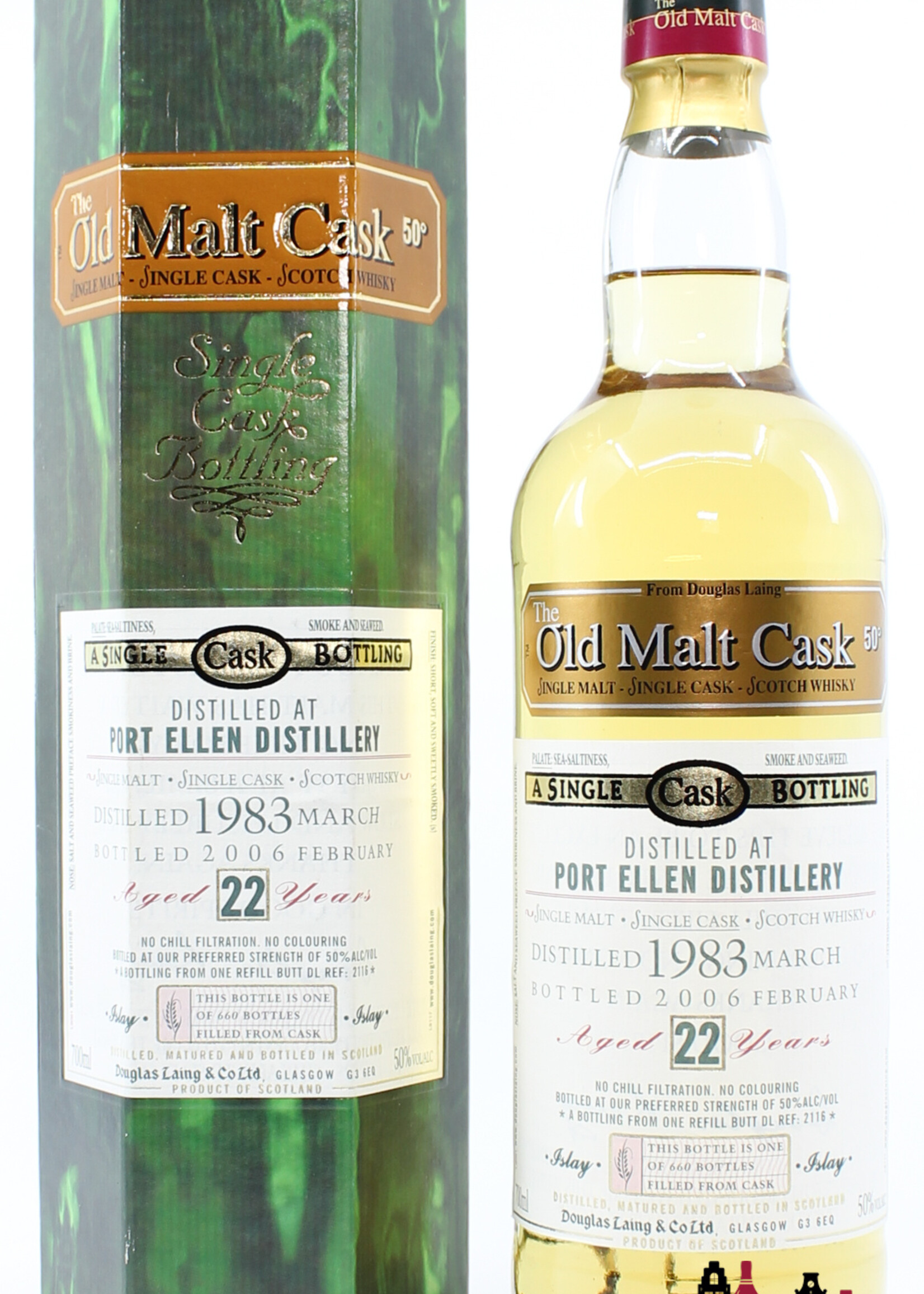 Port Ellen Port Ellen 22 Year Old 1983 2006 - Old Malt Cask - Douglas Laing - Cask DL 2116 50% (Closed Distillery)