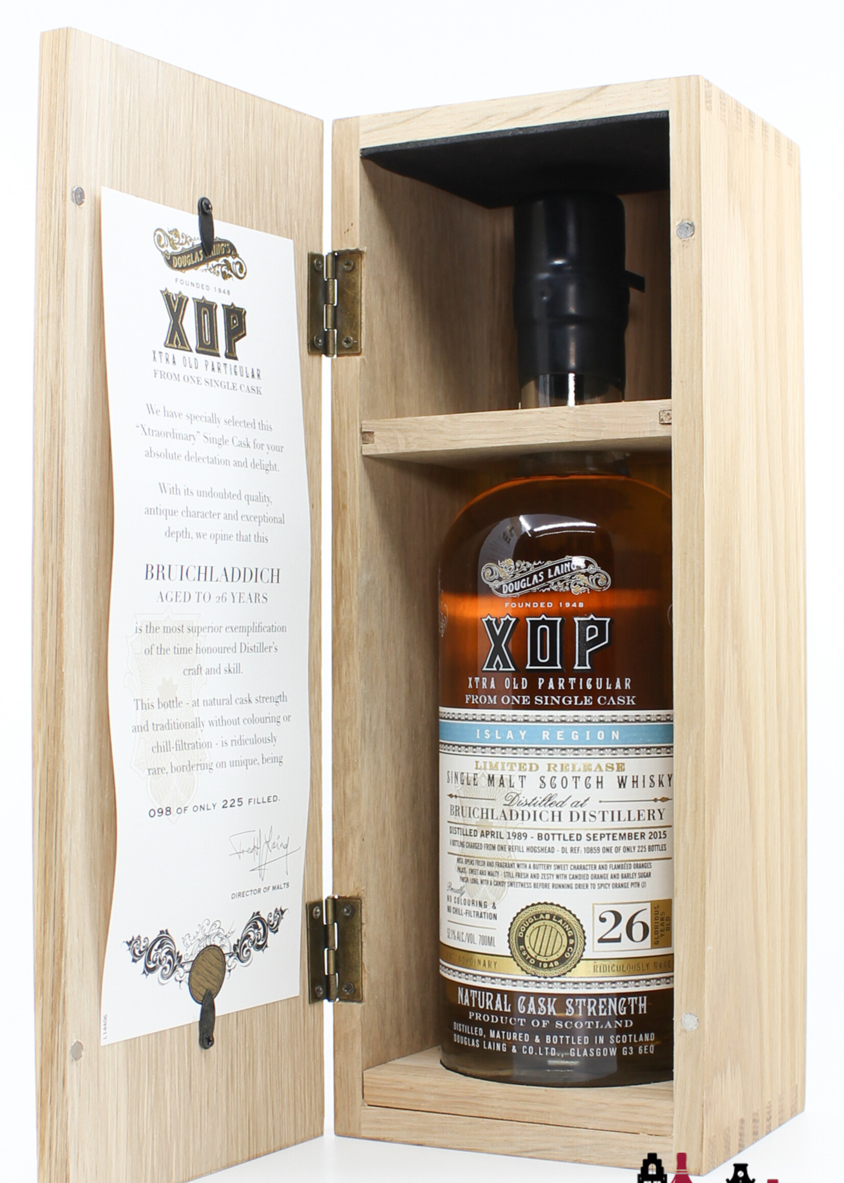 Bruichladdich Bruichladdich 26 Years Old 1989 2015 - XOP Xtra Old Particular - Douglas Laing - Cask 10859 52.1% (1 of 225)