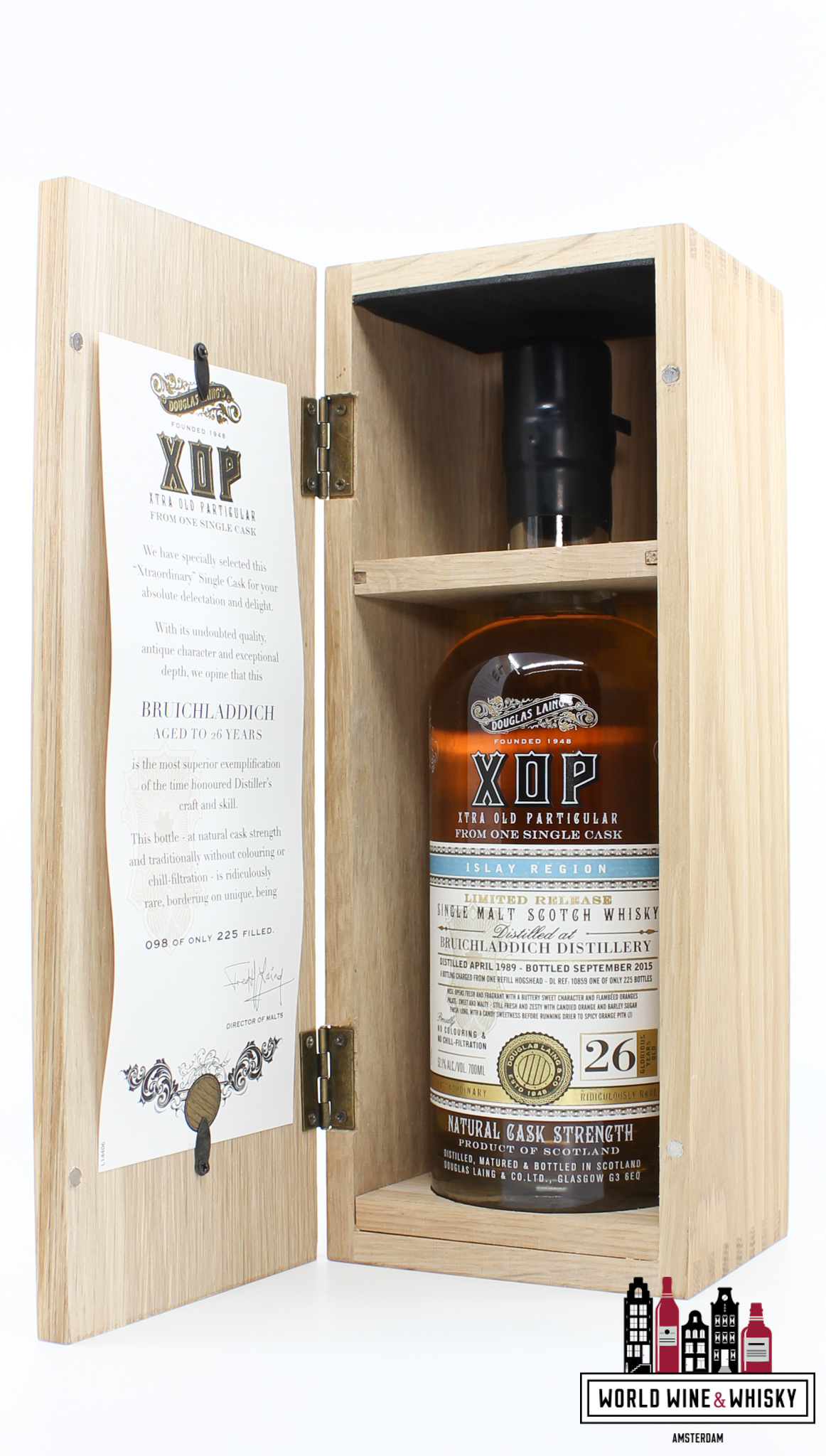 Bruichladdich Bruichladdich 26 Years Old 1989 2015 - XOP Xtra Old Particular - Douglas Laing - Cask 10859 52.1% (1 of 225)