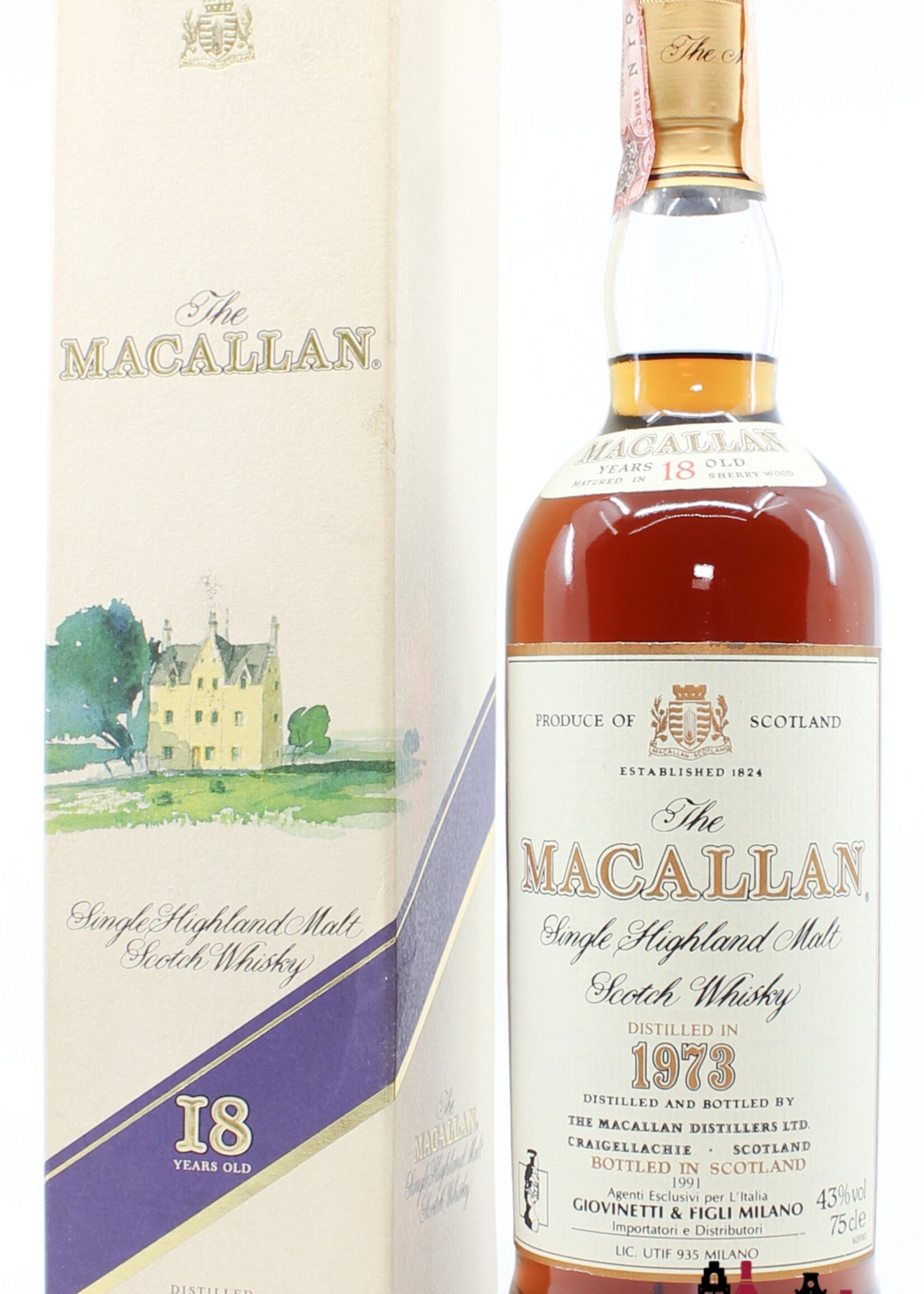 The Macallan Macallan 18 Years Old 1973 1991 Sherry Wood - Giovinetti & Figli Milano, Italia 43% 750ml