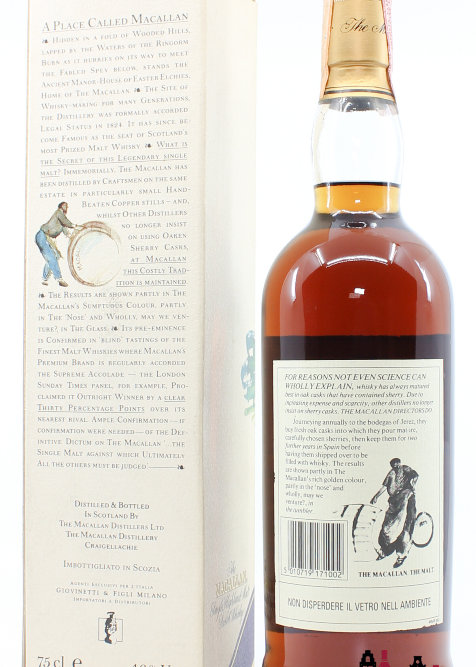 The Macallan Macallan 18 Years Old 1973 1991 Sherry Wood - Giovinetti & Figli Milano, Italia 43% 750ml