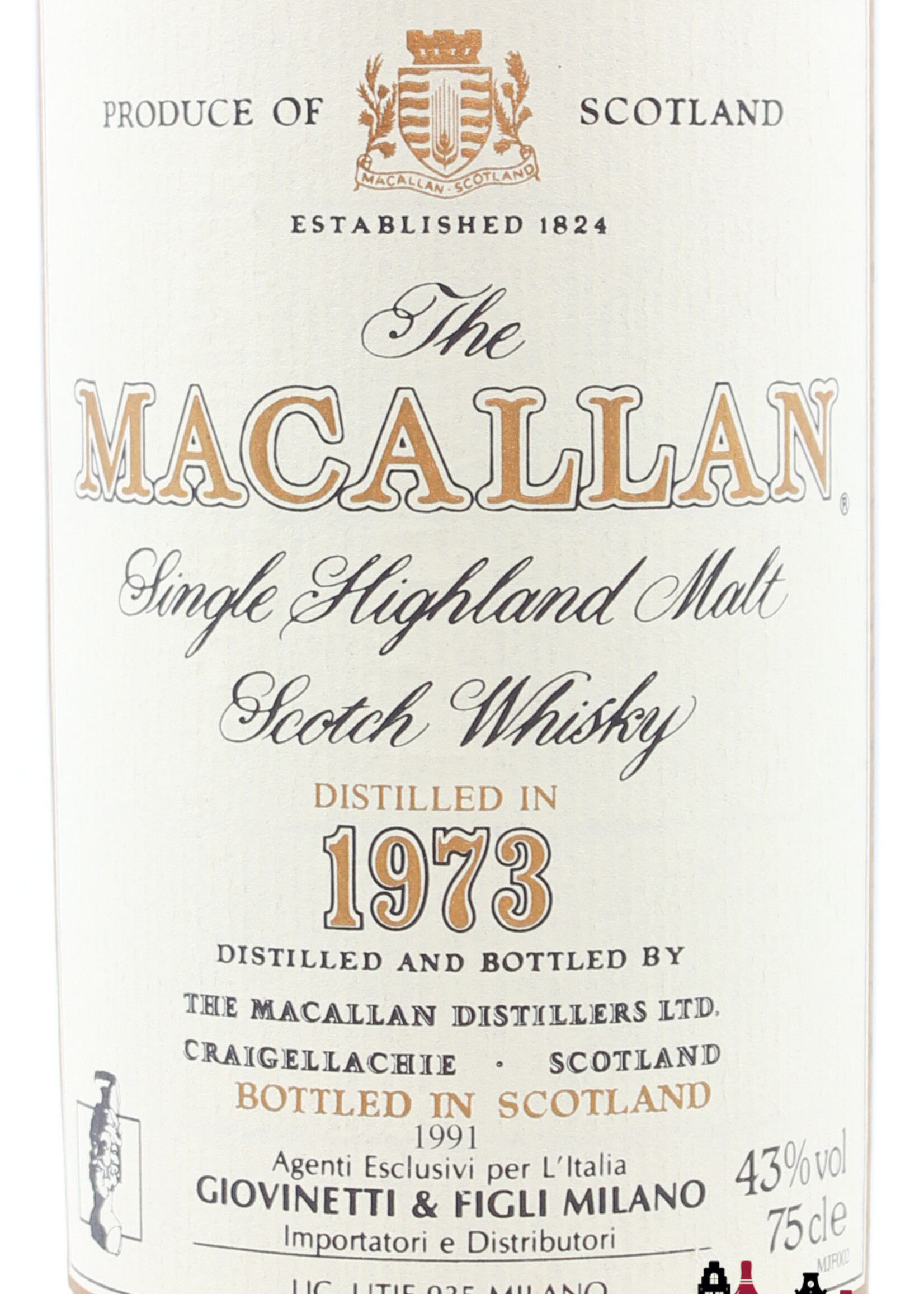The Macallan Macallan 18 Years Old 1973 1991 Sherry Wood - Giovinetti & Figli Milano, Italia 43% 750ml