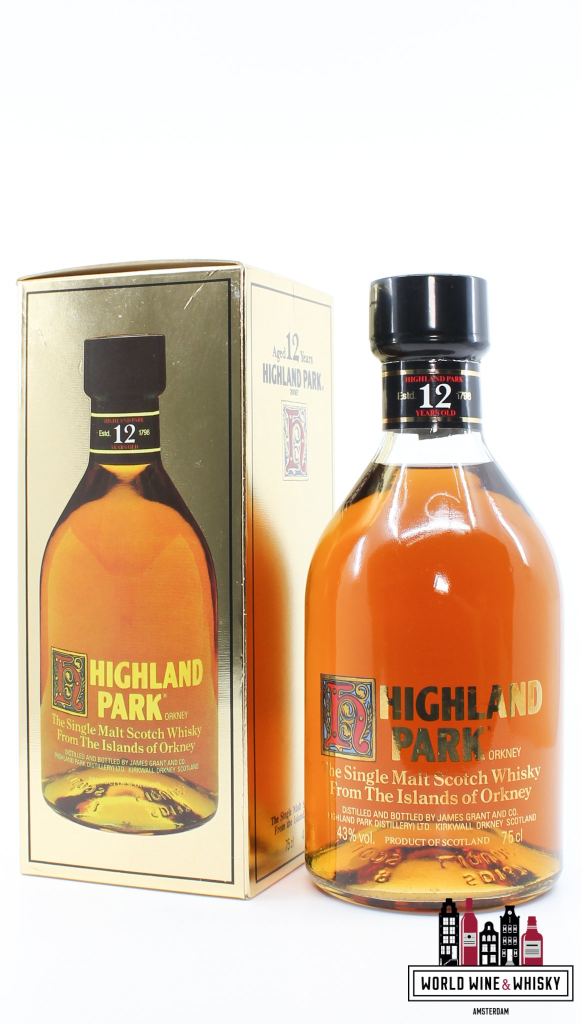 Highland Park 12 Years Old - Old Bottling 43% 750ml