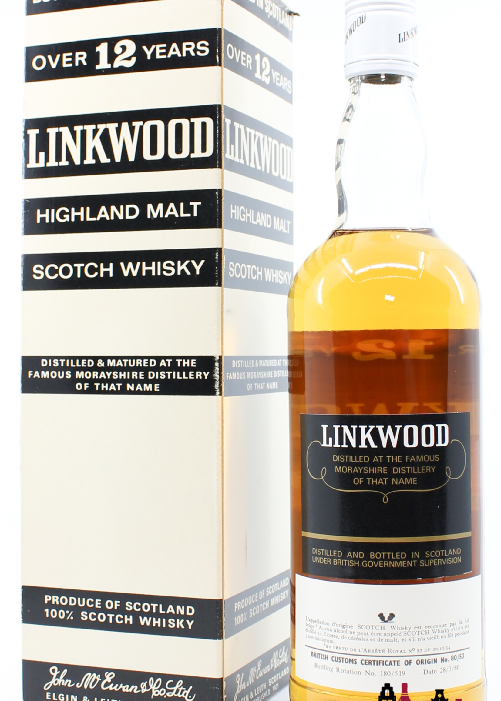 Linkwood Linkwood 12 Years Old 1980 - Pure Scotch Whisky - Old Bottling 43% 750ml