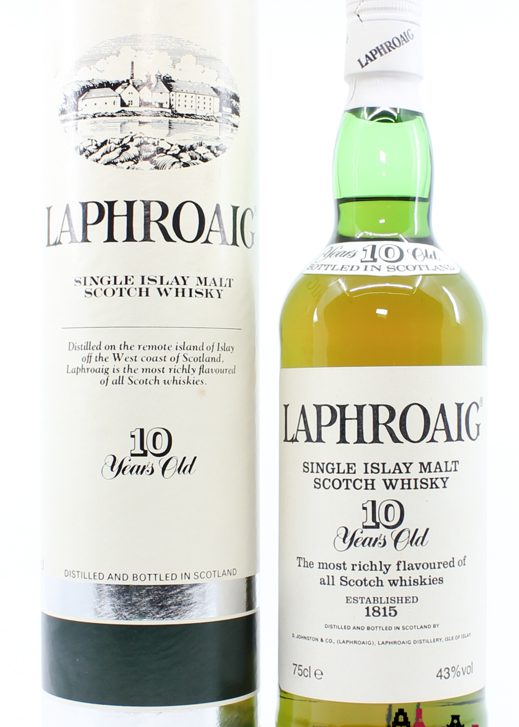 Laphroaig Laphroaig 10 Years Old - Single Islay Malt Scotch Whisky - 80s Bottling 43% 750ml