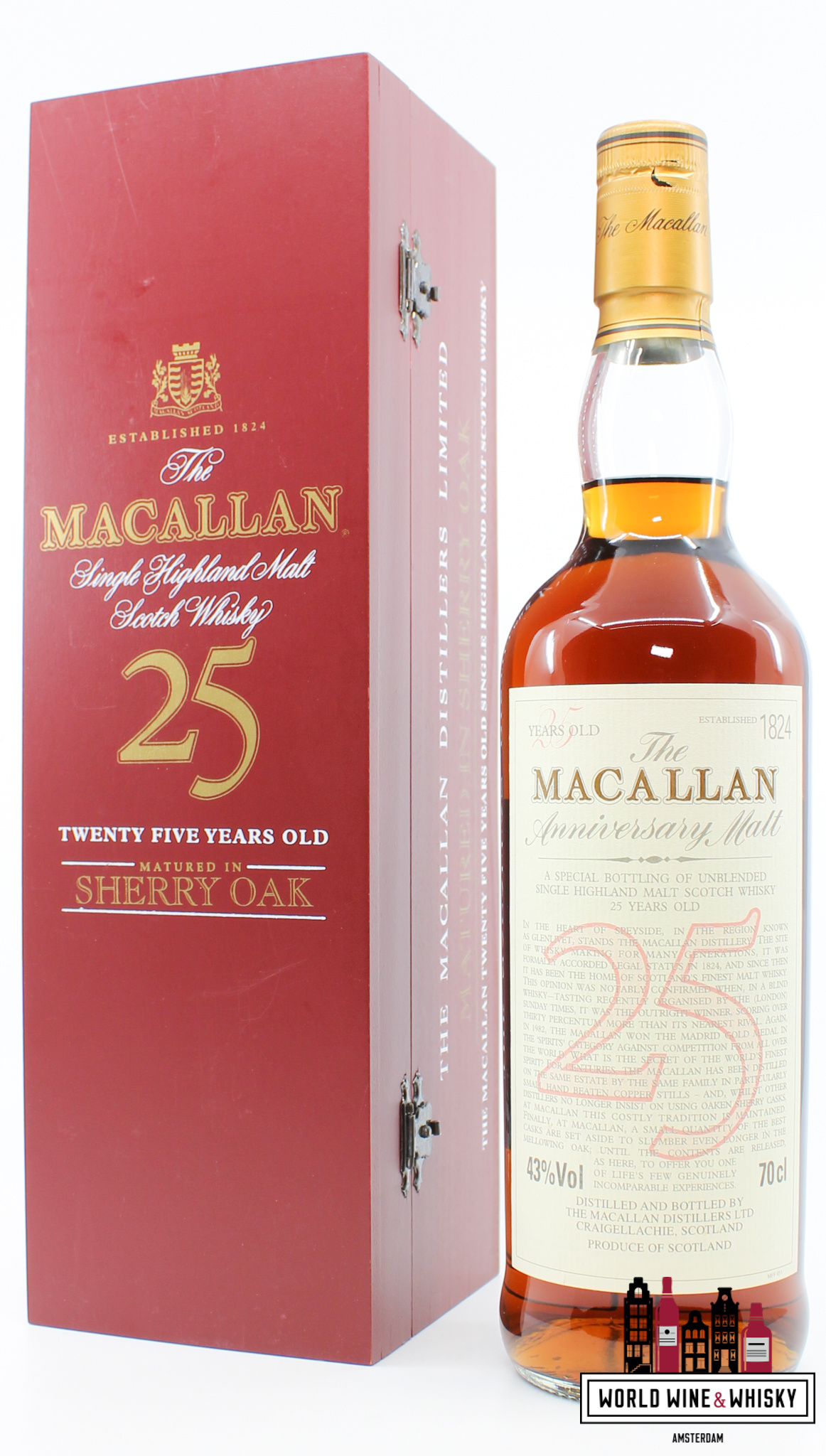 Macallan 25 Years Old Anniversary Malt Sherry Oak 43% 700ml Macallan 25 Years Old Anniversary Malt Sherry Oak 43% 700ml