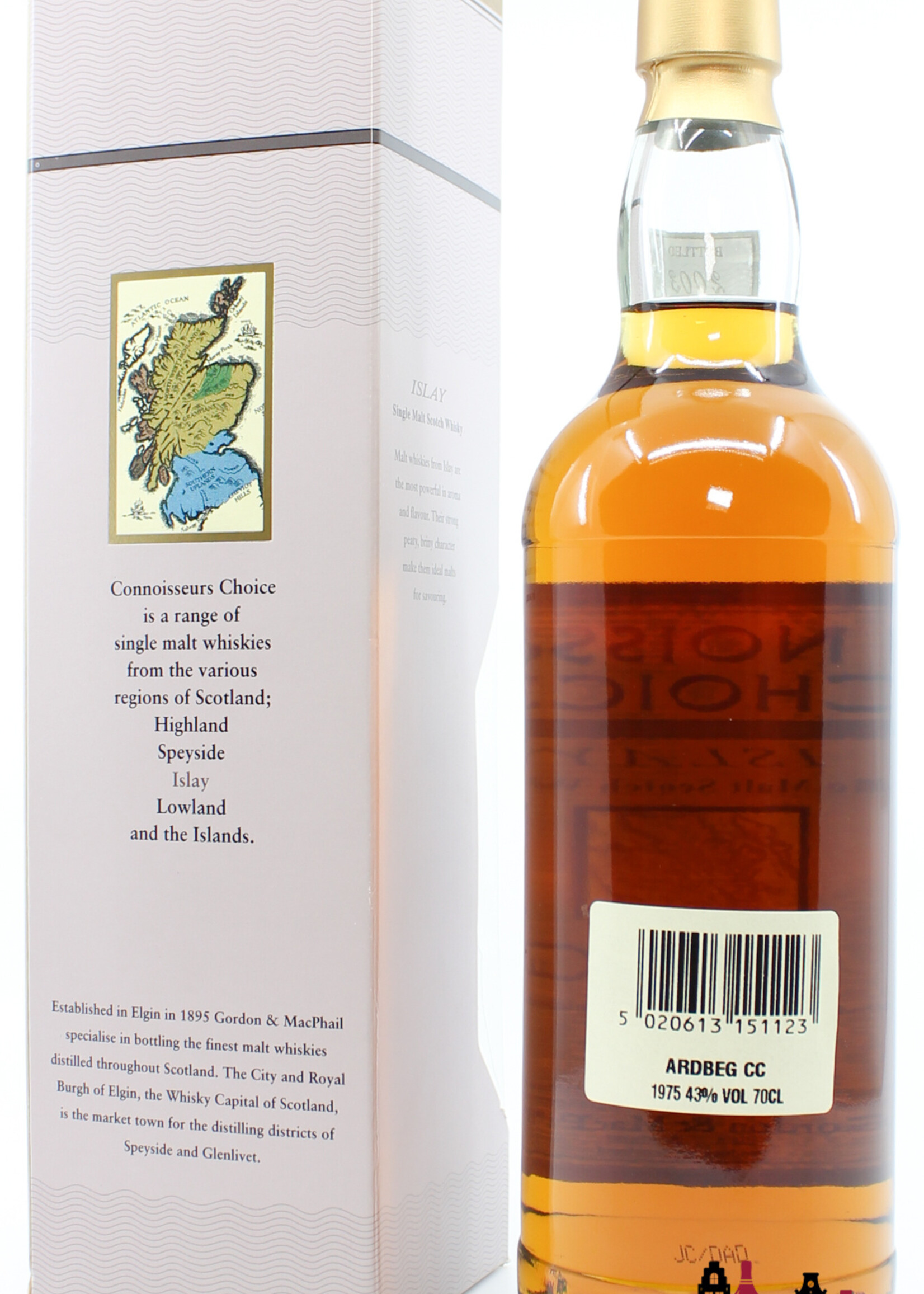 Ardbeg Ardbeg 1975 2003 - Connoisseurs Choice - Gordon & MacPhail - New Map 43%