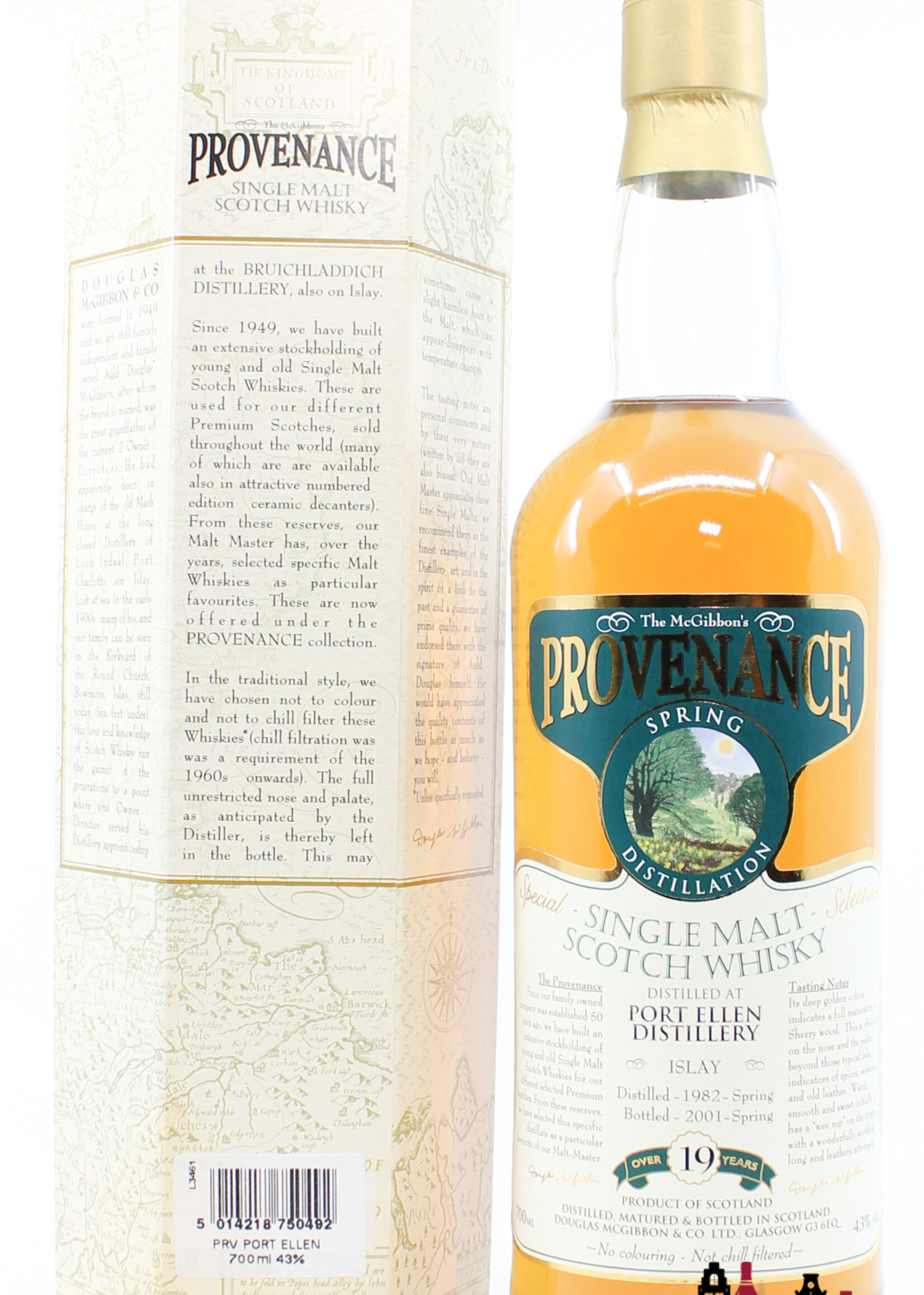 Port Ellen Port Ellen 19 Years Old 1982 2001 Spring - McGibbon's Provenance - Douglas McGibbon 43% (Closed Distillery)