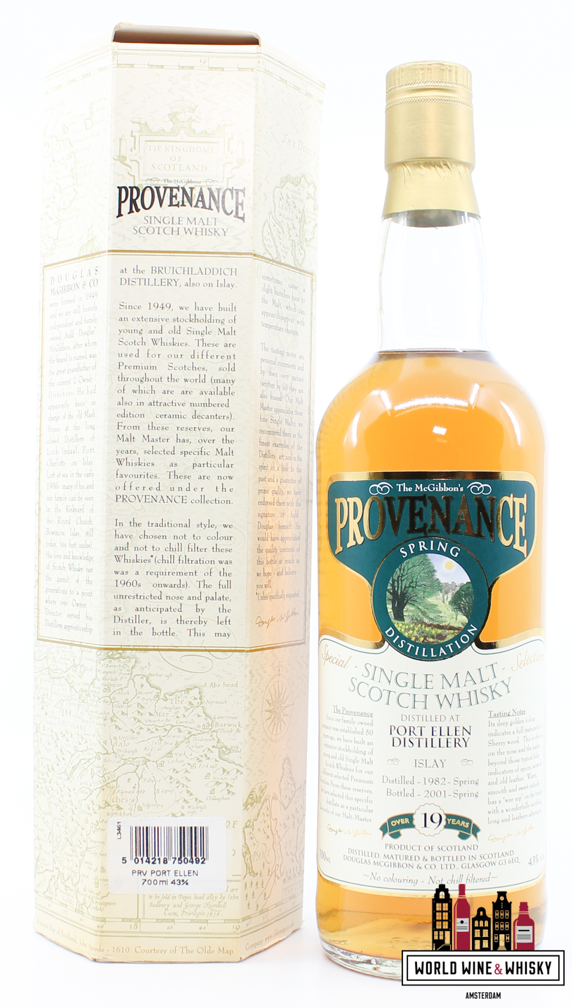 Port Ellen Port Ellen 19 Years Old 1982 2001 Spring - McGibbon's Provenance - Douglas McGibbon 43% (Closed Distillery)