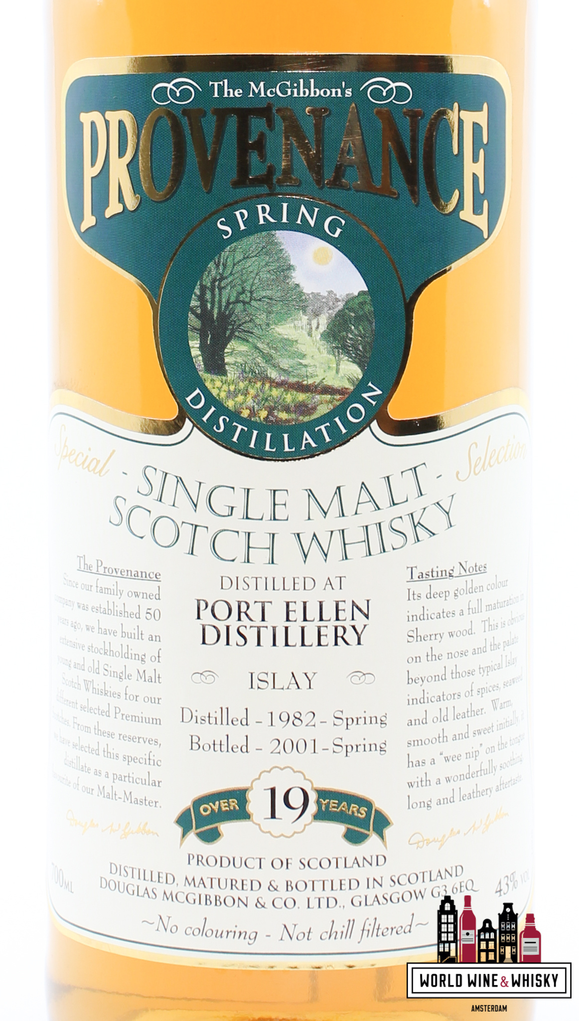 Port Ellen Port Ellen 19 Years Old 1982 2001 Spring - McGibbon's Provenance - Douglas McGibbon 43% (Closed Distillery)