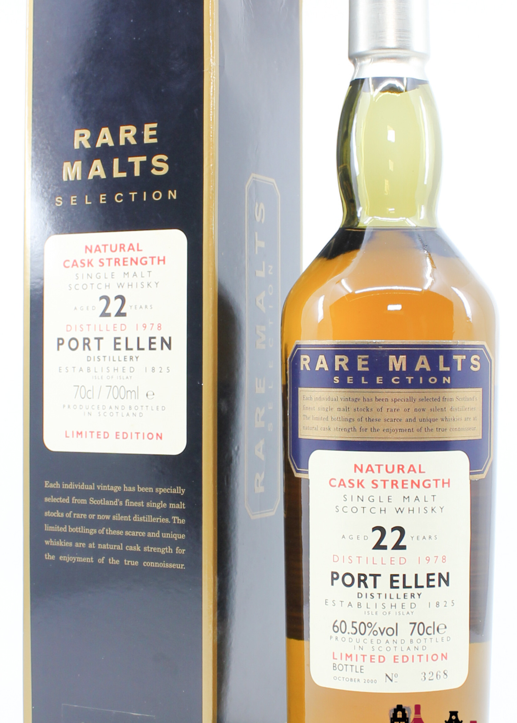 Port Ellen Port Ellen 22 Years Old 1978 2000 - Rare Malts Selection - Natural Cask Strength 60.5% 1 of 4580 (Closed Distillery)