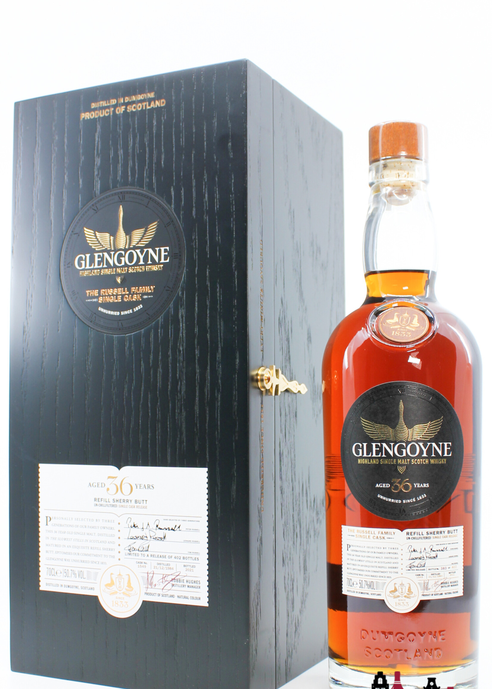 Glengoyne Glengoyne 36 Years Old 1984 2021 - The Russell Family - Single Cask - Cask 1549 50.7% (1 of 402)