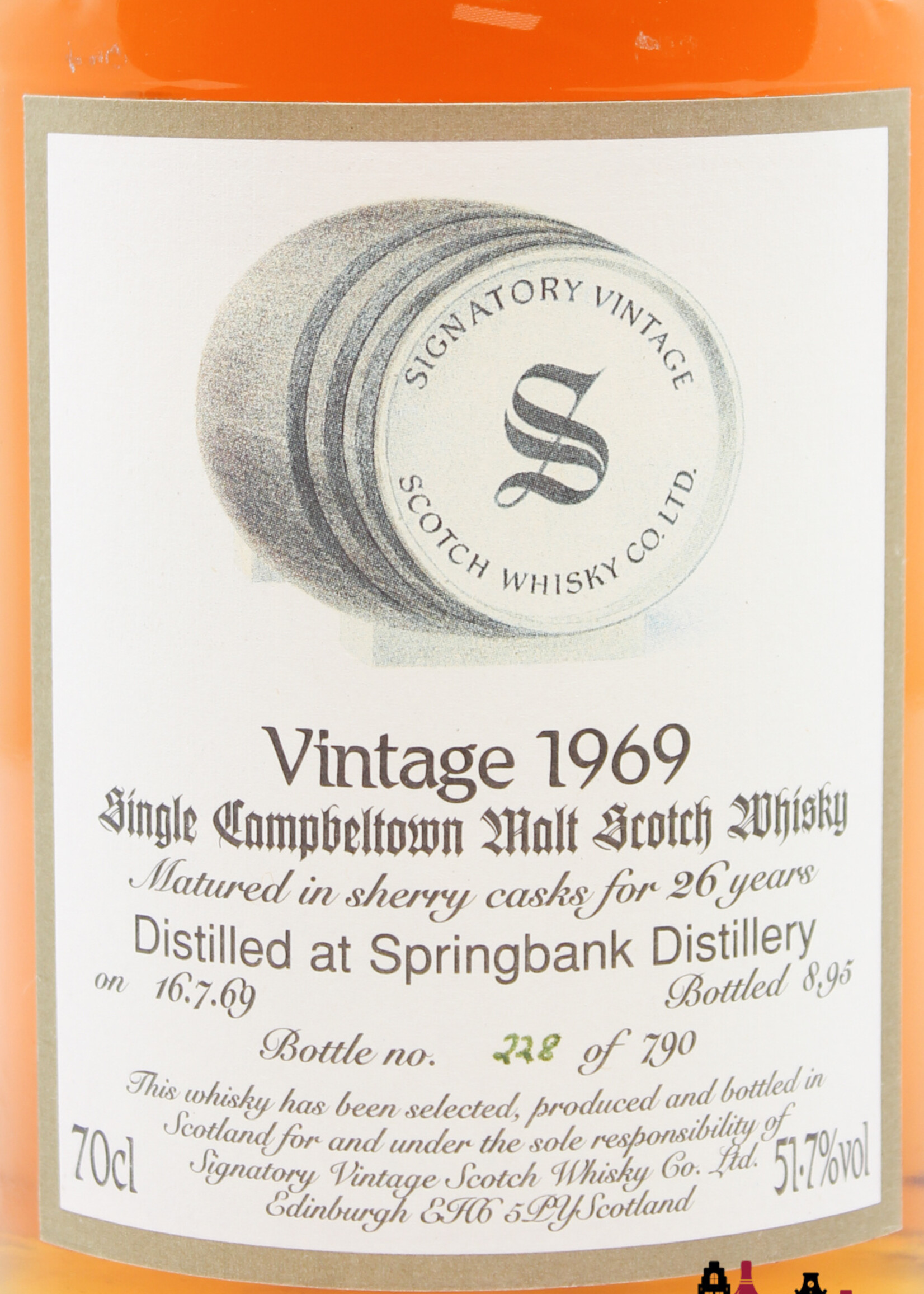 Springbank Springbank 26 Years Old 1969 1995 - Vintage Collection - Signatory Vintage 51.7% (1 Of 790)