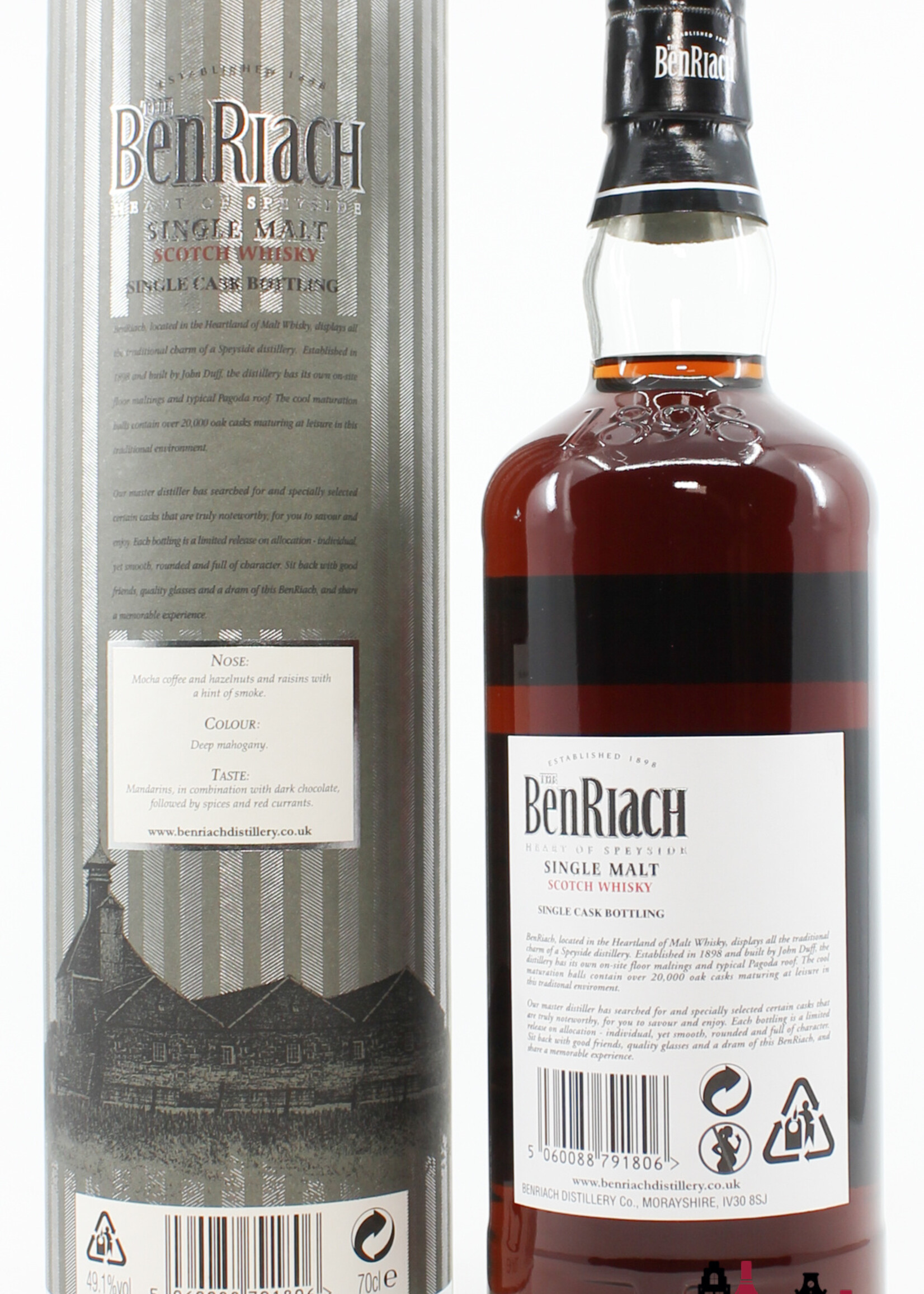 BenRiach BenRiach 38 Years Old 1970 2009 - Cask 1035 - Single Cask Bottling 49.1% (1 of 250)