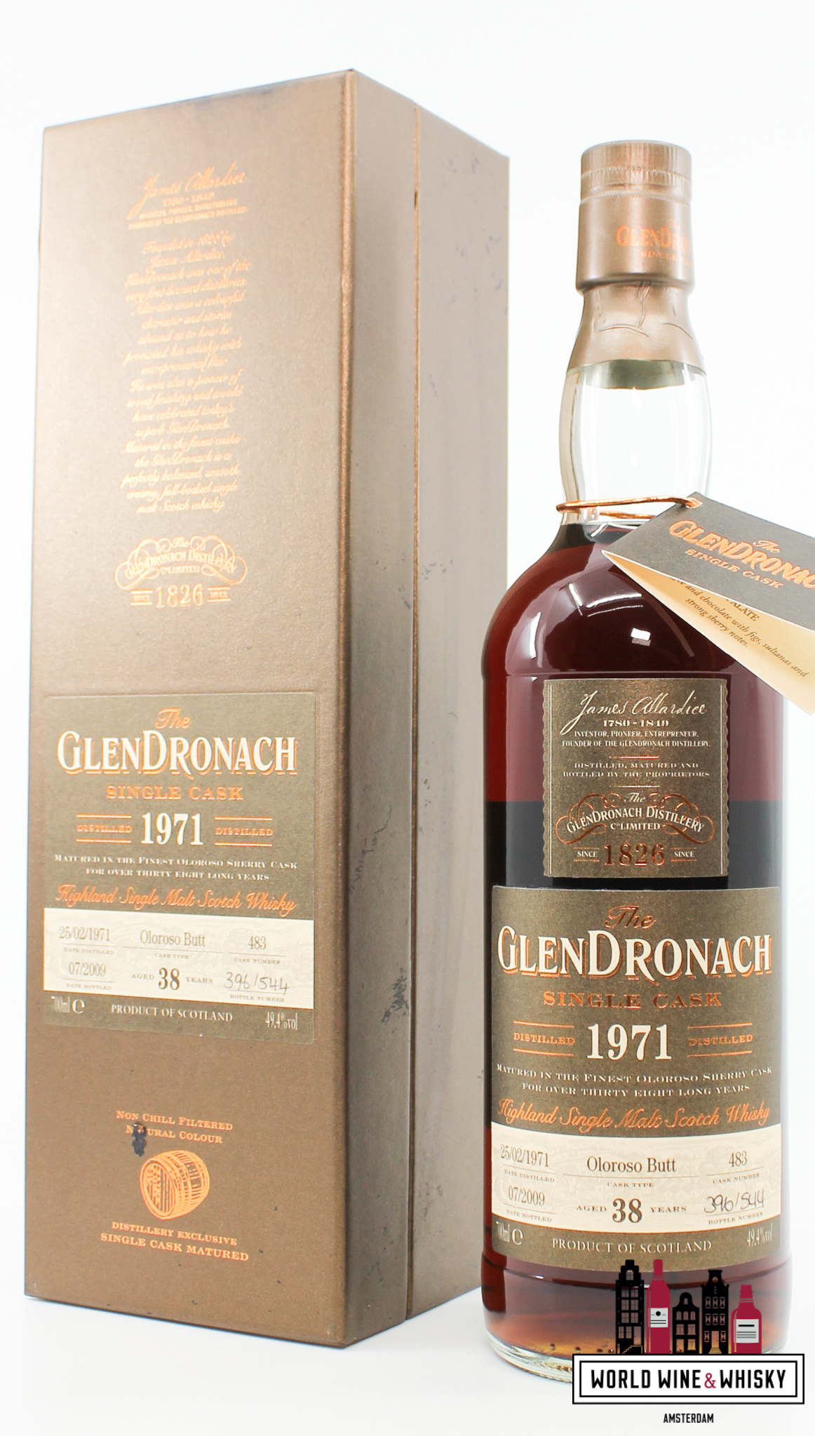 Glendronach Glendronach 38 Years Old 1971 2009 - Cask 483 - Single Cask 49.4% (1 of 544)