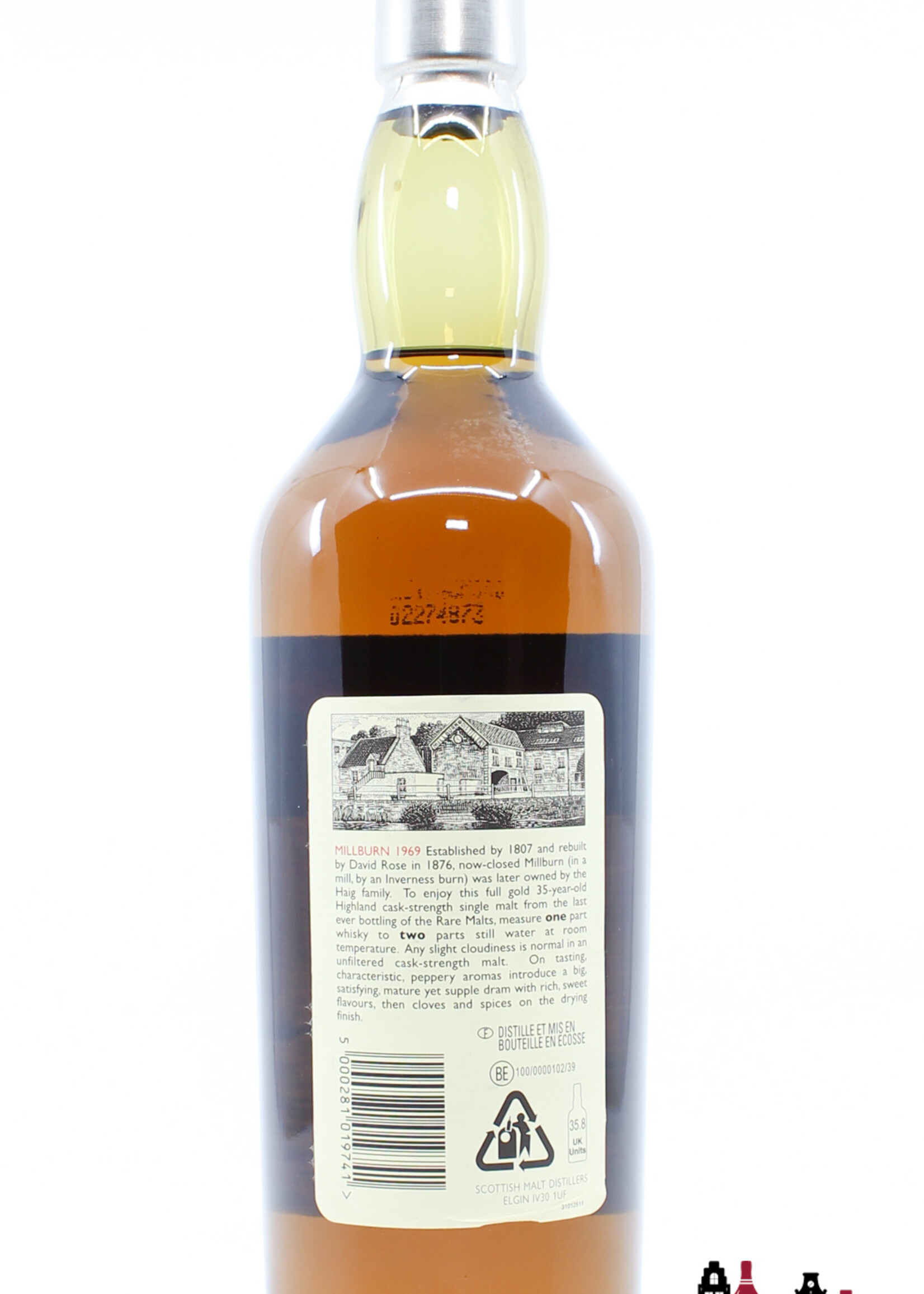 Millburn Millburn 35 Years Old 1969 2005 - Rare Malts Selection - Natural Cask Strength 51.2% (Closed Distillery)