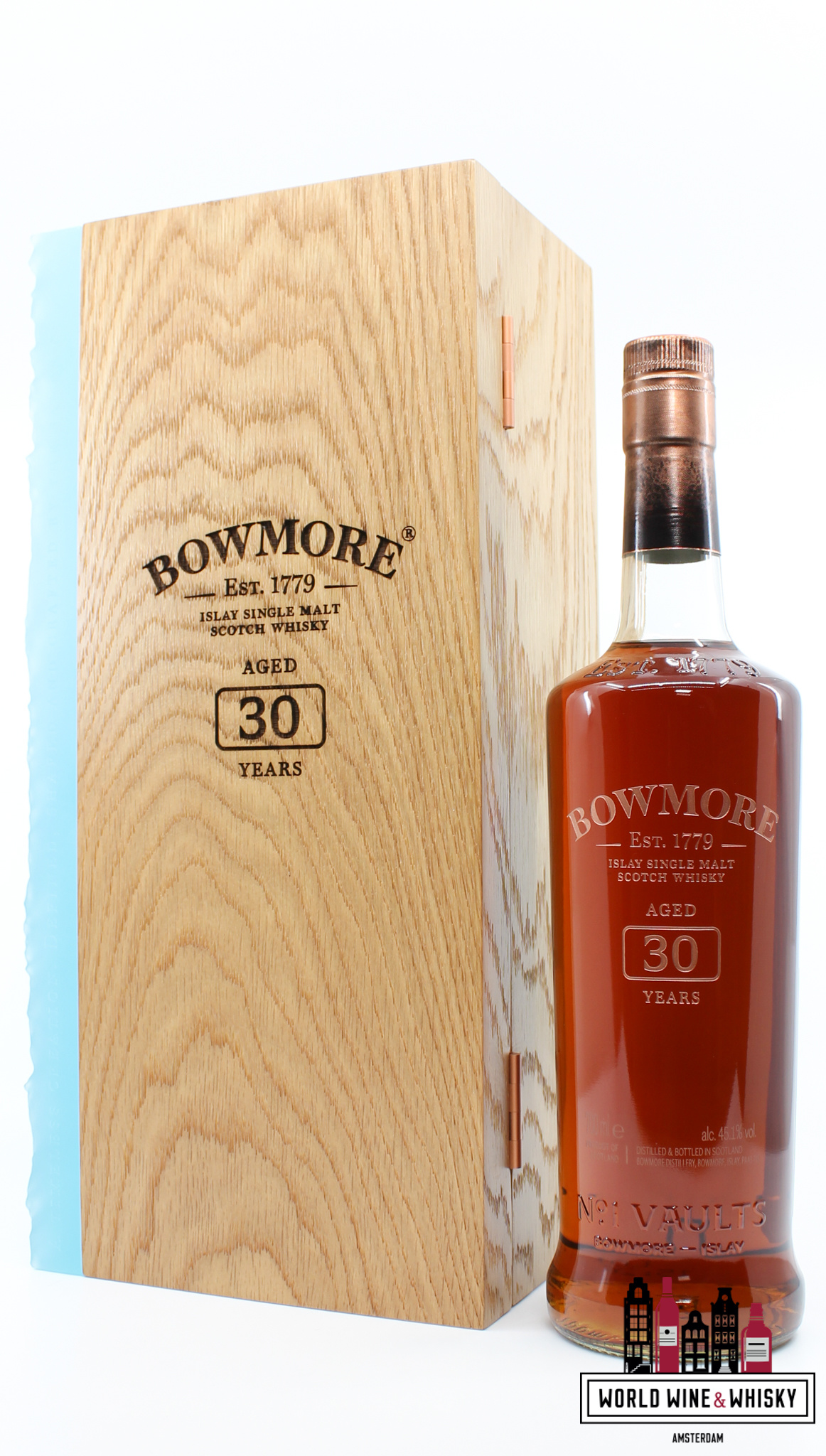 Bowmore Bowmore 30 Years Old - Edition 2021 (Bottled in 2020) 45.1% (1 of 2976) - Full Set