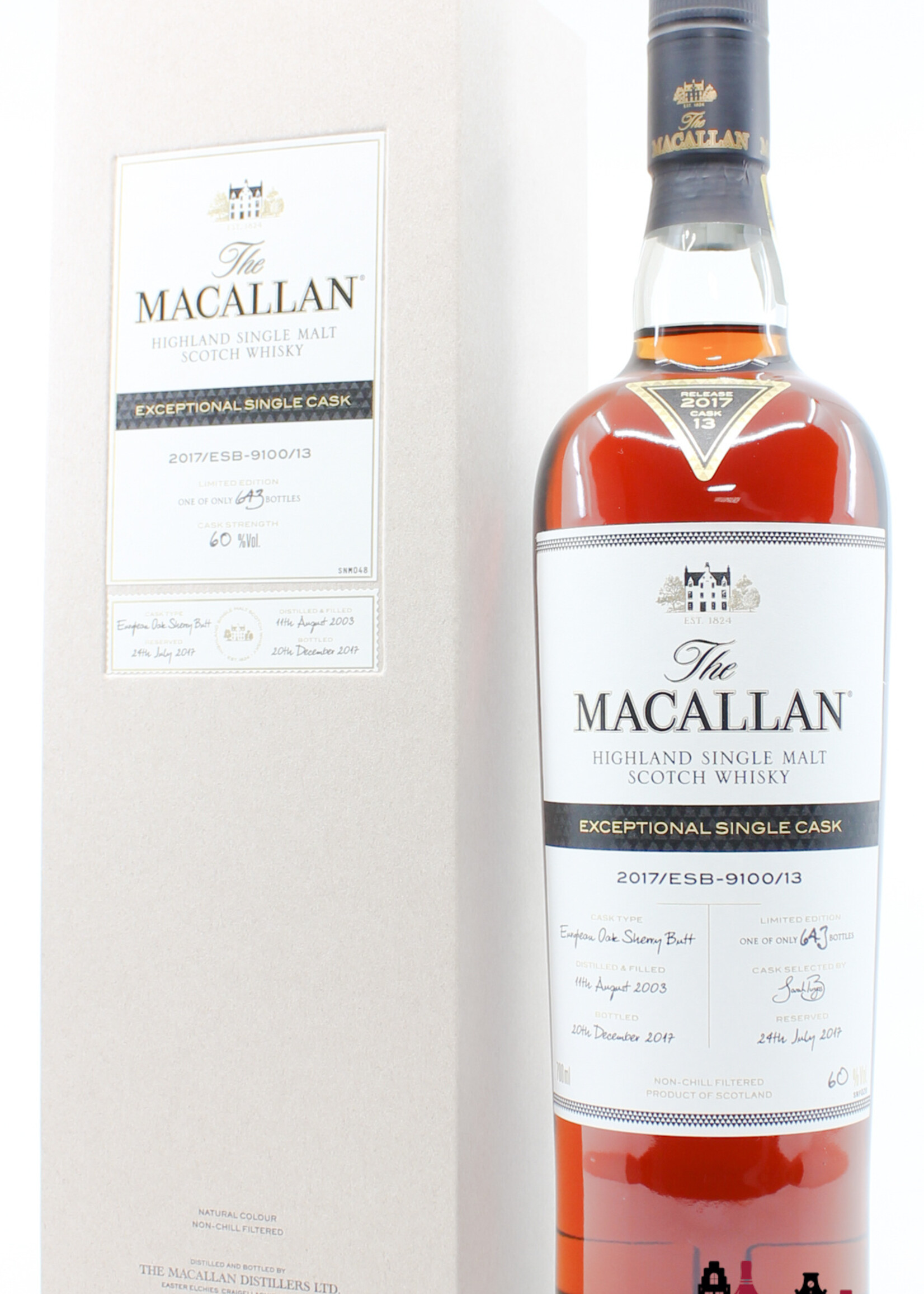 The Macallan Macallan 14 Years Old 2003 2017 - Exceptional Single Cask 2017/ESB-9100/13 - Cask 13 60% (1 of 643)